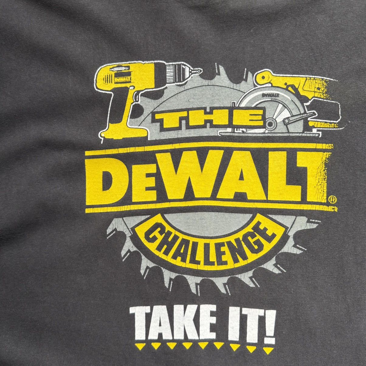 Hanes Vintage The DeWalt Challenge Distressed T-Shirt Size US XL / EU 56 / 4 - 5 Thumbnail