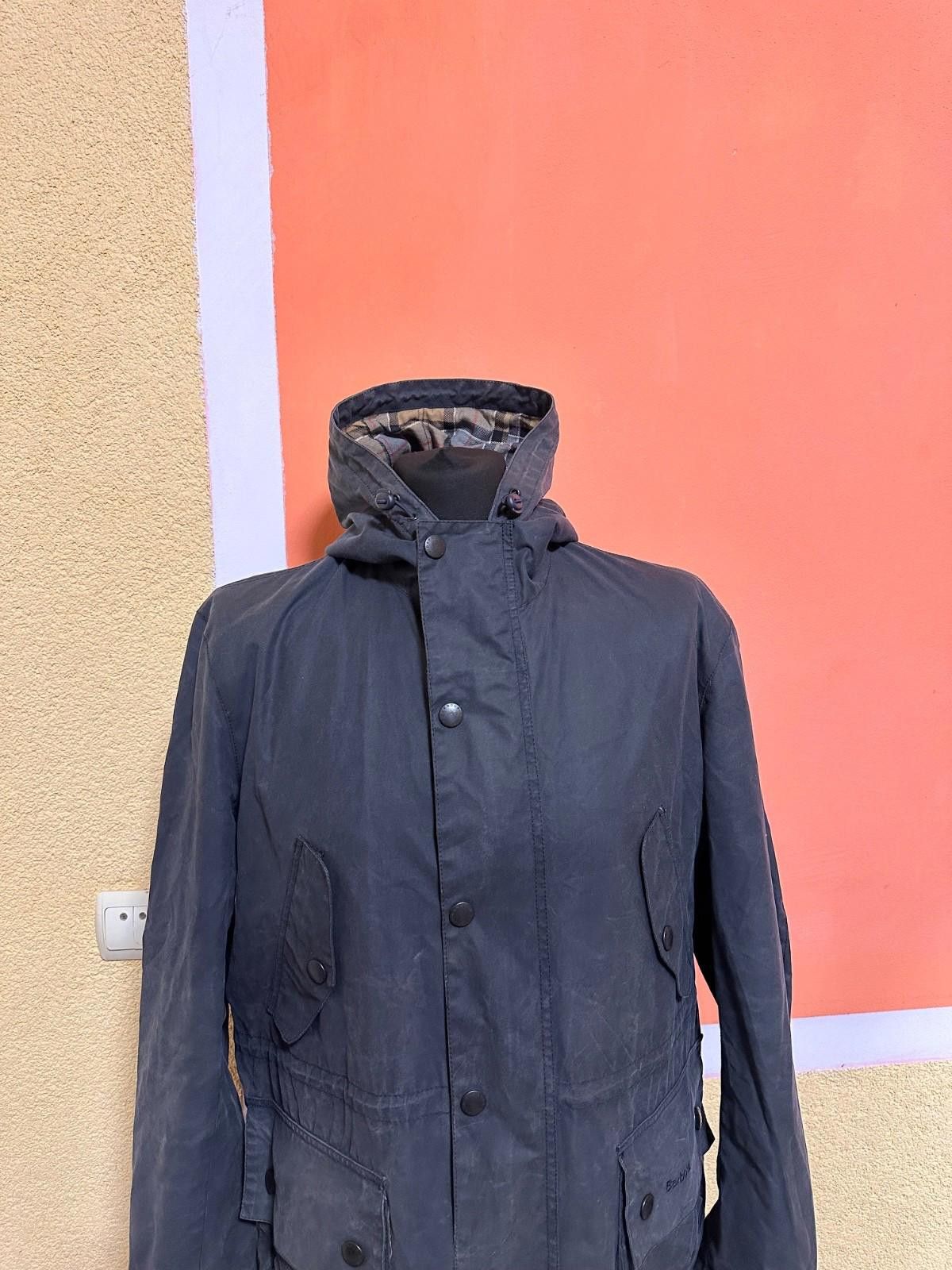 Barbour Men's Barbour Derwent Wax Cotton Navy Hooded Parka Jacket L Size US L / EU 52-54 / 3 - 2 Thumbnail