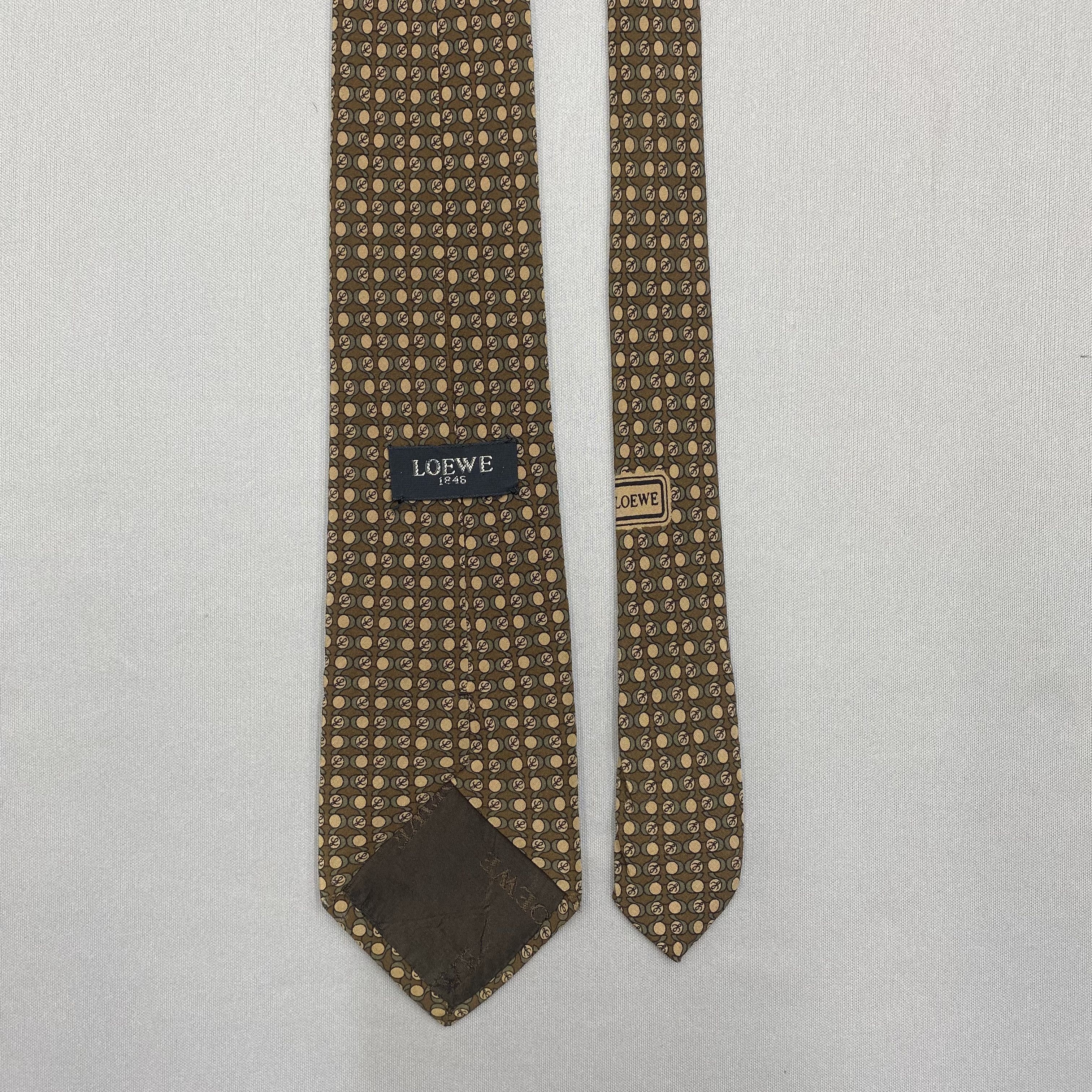 Loewe Vintage Loewe SILK Necktie Cravate Pure Silk Neck Tie Size ONE SIZE - 6 Thumbnail