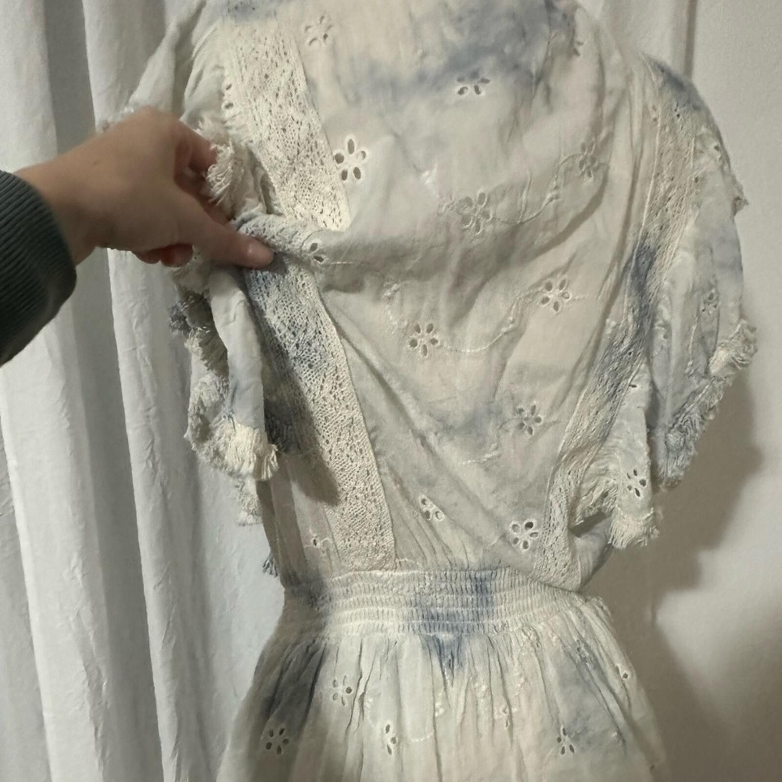 Other SURF GYPSY Ruffle Mini Eyelet Tie Dye Dress Size L / US 10 / IT 46 - 6 Thumbnail