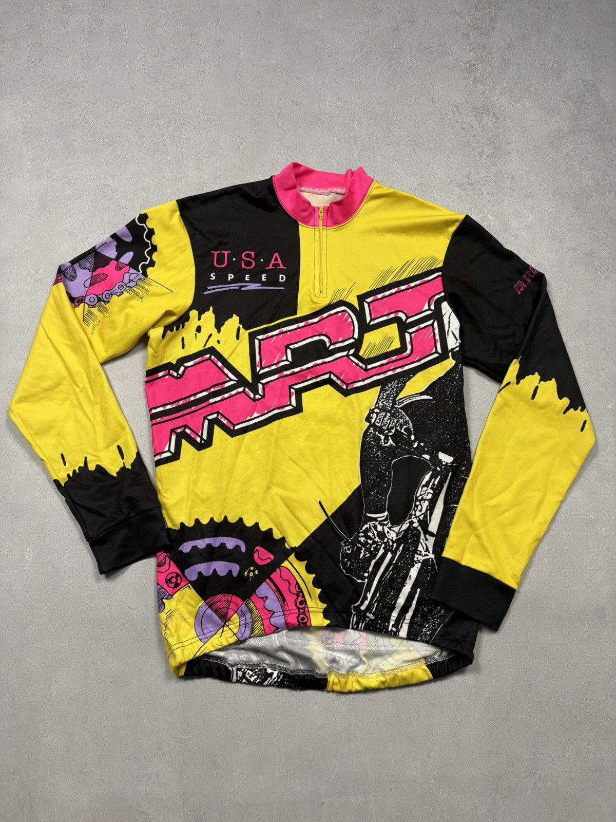 Vintage Vintage MRT M.Robert Cycling Jersey Neon BMX MTB Racing Top Size US L / EU 52-54 / 3 - 1 Thumbnail