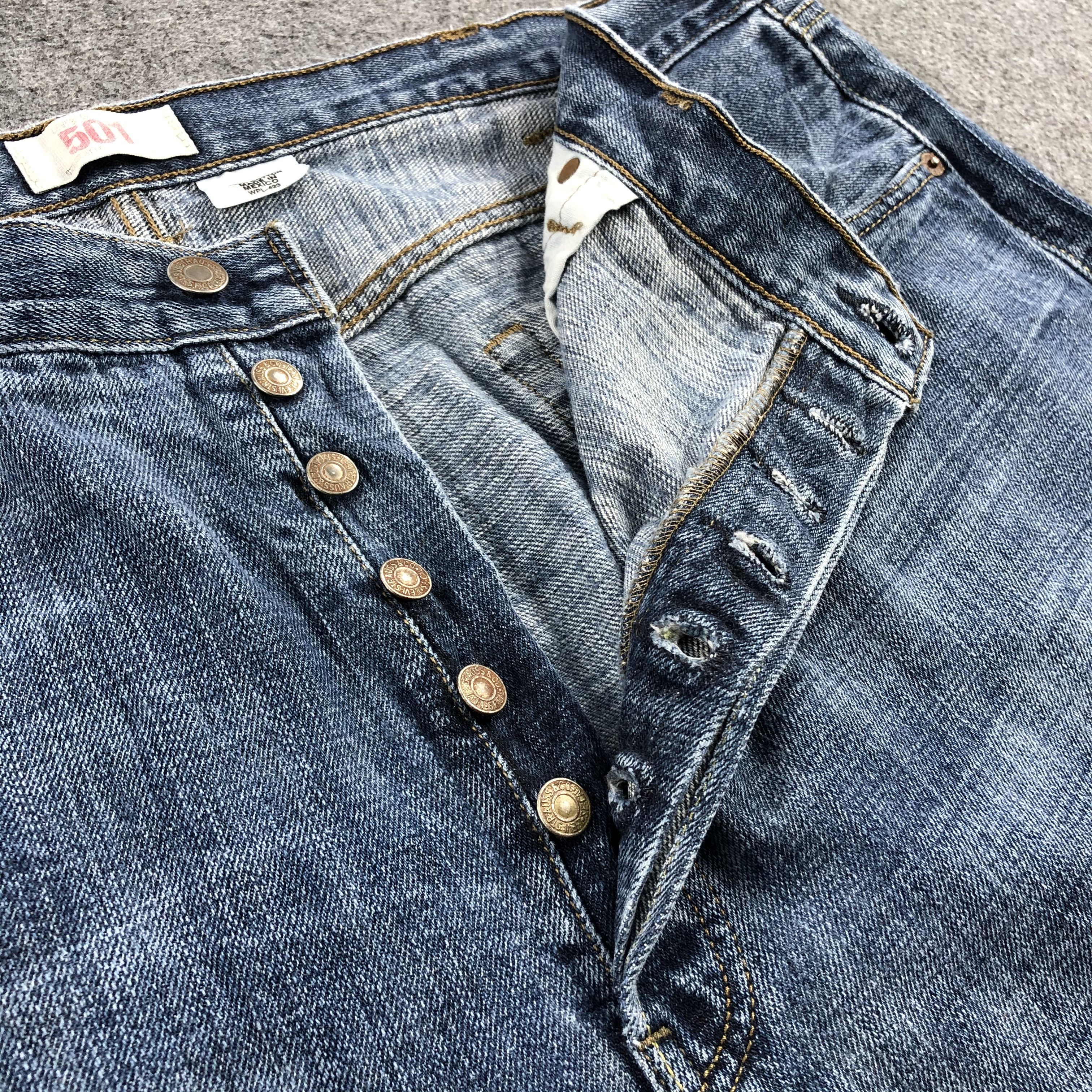 Levi's Vintage Blue Wash Levis 501 Jeans-JM1330 Size US 42 / EU 58 - 9 Thumbnail