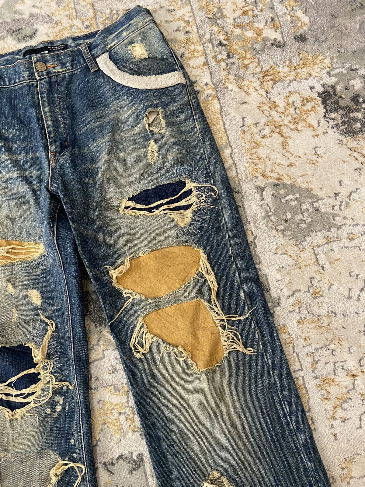 If Six Was Nine × Japanese Brand ❤️‍🔥SEND OFFER ❤️‍🔥 BLUE DENIM REWORKED DISTRESSED Size US 30 / EU 46 - 4 Thumbnail