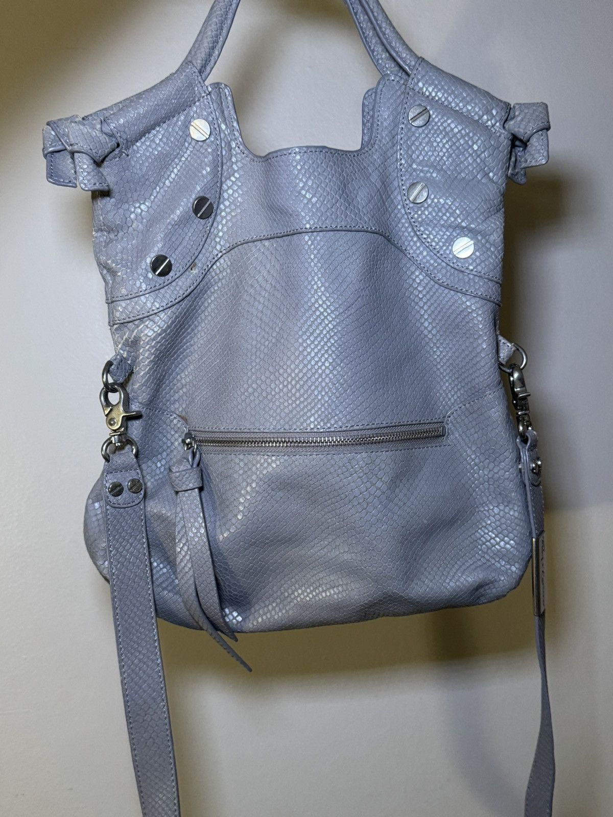 Other Vintage Foley & Corinna Grey Python Leather Bag Y2K Size ONE SIZE - 1 Thumbnail