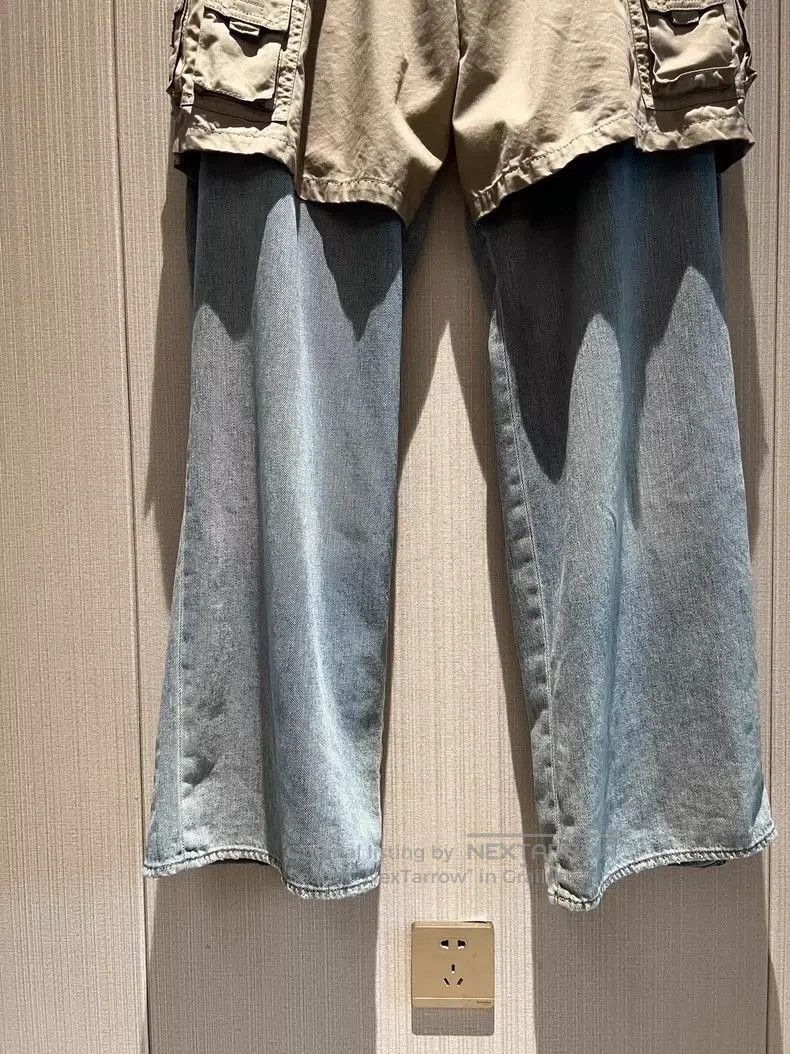 Balenciaga Balenciaga Mixed Cargo Jeans Pants. Size US 32 / EU 48 - 3 Thumbnail