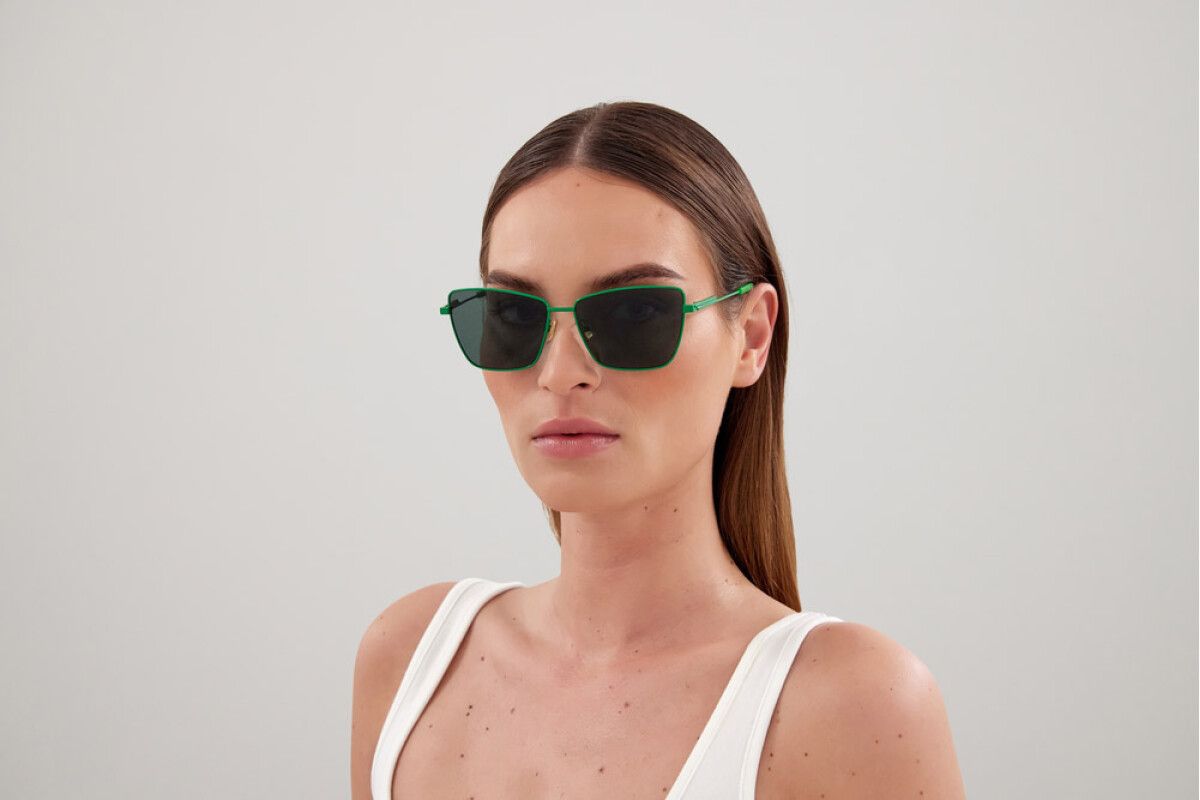 Bottega Veneta BOTTEGA VENETA green metal square sunglasses BV1195S q Size ONE SIZE - 2 Thumbnail
