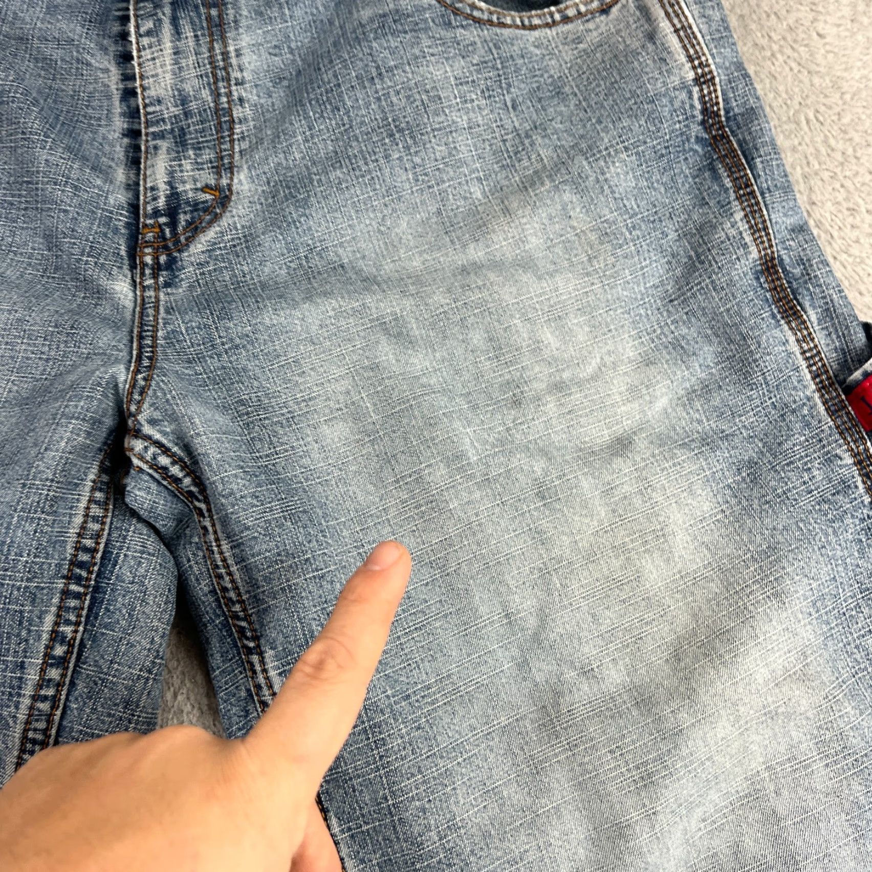 Vintage US Polo Assn Jeans 38x30 Wide-Leg Vintage Men Denim 5-Pocket Distressed Baggy Relaxed 90s Hip Hop Workwear Size US M / EU 48-50 / 2 - 7 Thumbnail