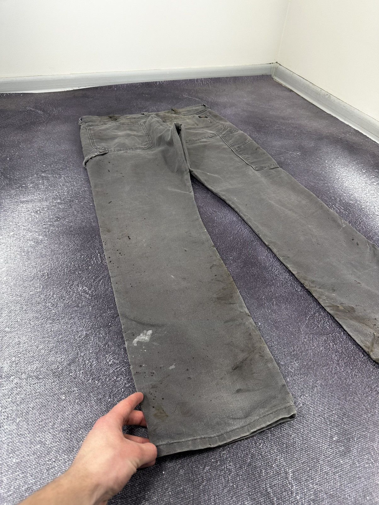 Dickies Vintage Dickies Faded Grey Distressed Y2K Hype Work Pants Size US 34 / EU 50 - 3 Thumbnail