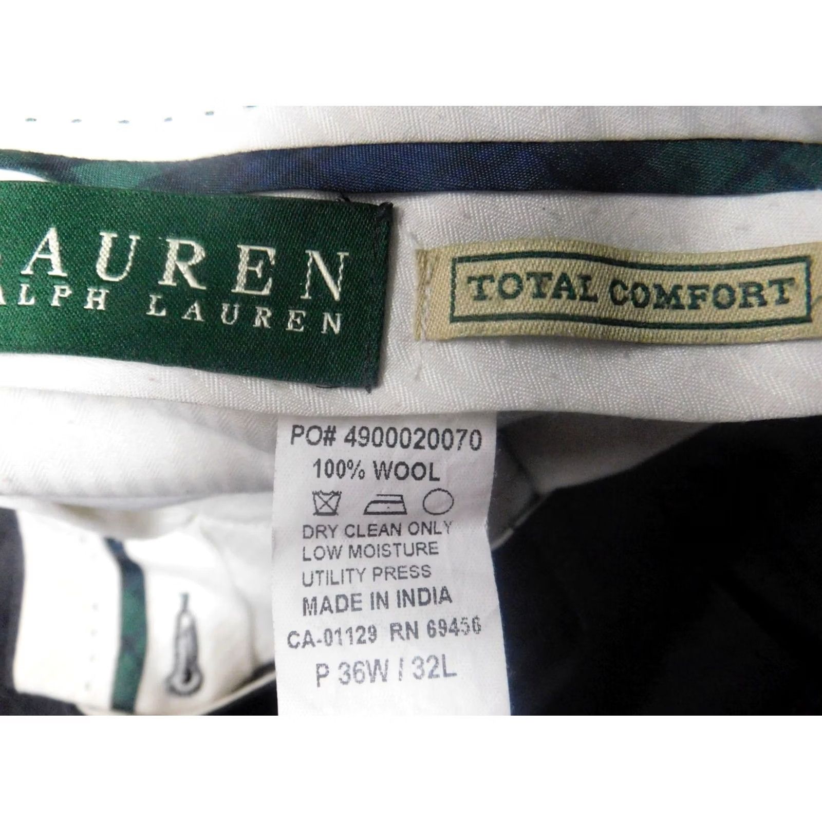 Ralph Lauren Lauren Ralph Lauren Pants 36x31 Gray Wool Dress Pants Straight Mens Regular 36in Inseam 31in Zipper Front Flat Front Comfort Classic Vintage No Size US 36 / EU 52 - 5 Thumbnail