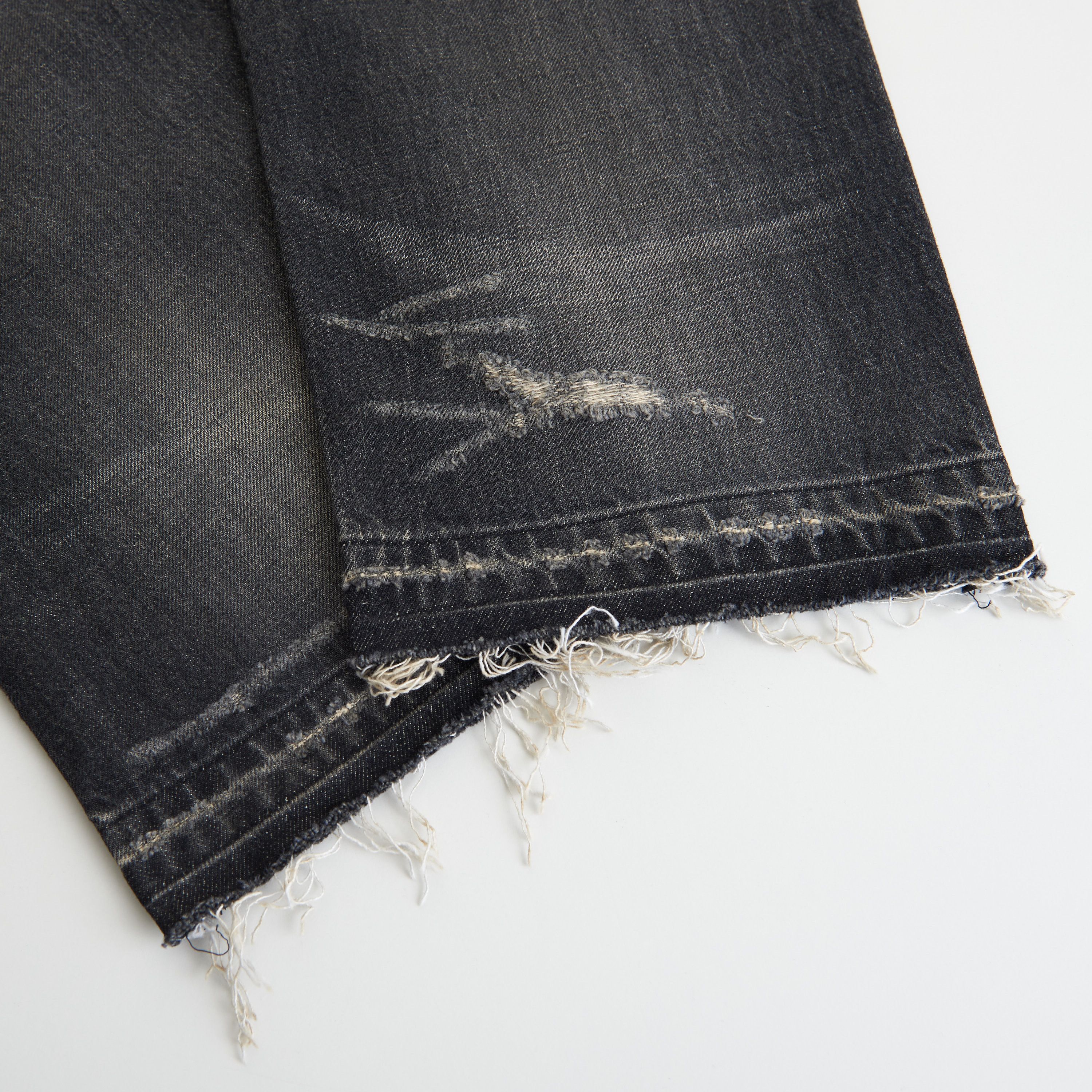 Celine × Hedi Slimane Wesley Jeans - Destroyed Black Paradiso Wash Denim, Low-Rise Size US 34 / EU 50 - 19 Thumbnail