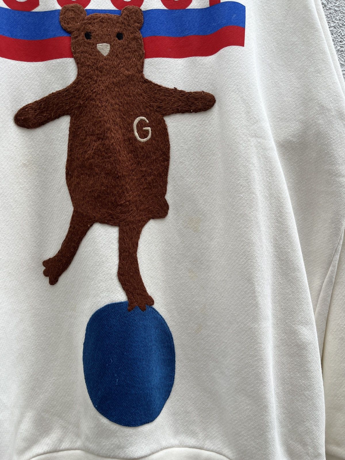 Gucci Gucci Bear Ivory Oversized Sweatshirt Size US M / EU 48-50 / 2 - 12 Thumbnail