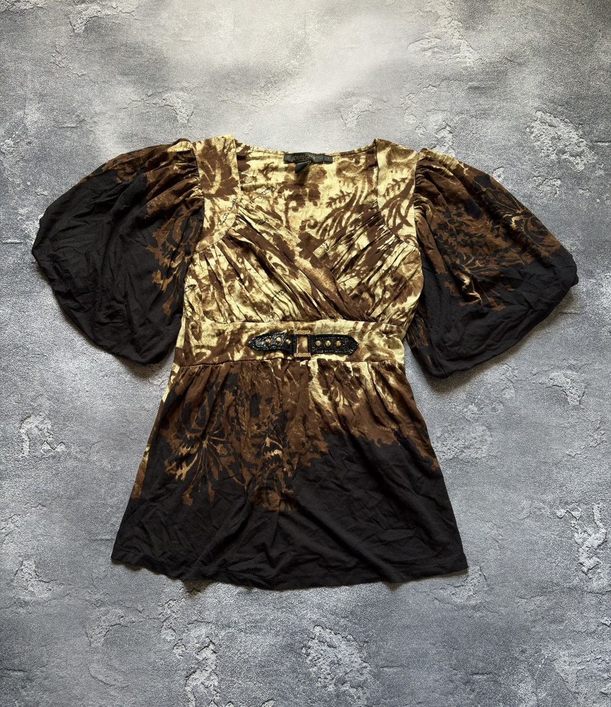 Roberto Cavalli Vintage 00s Roberto Cavalli Luxury Printed Viscose Blouse Size S / US 4 / IT 40 - 1 Thumbnail