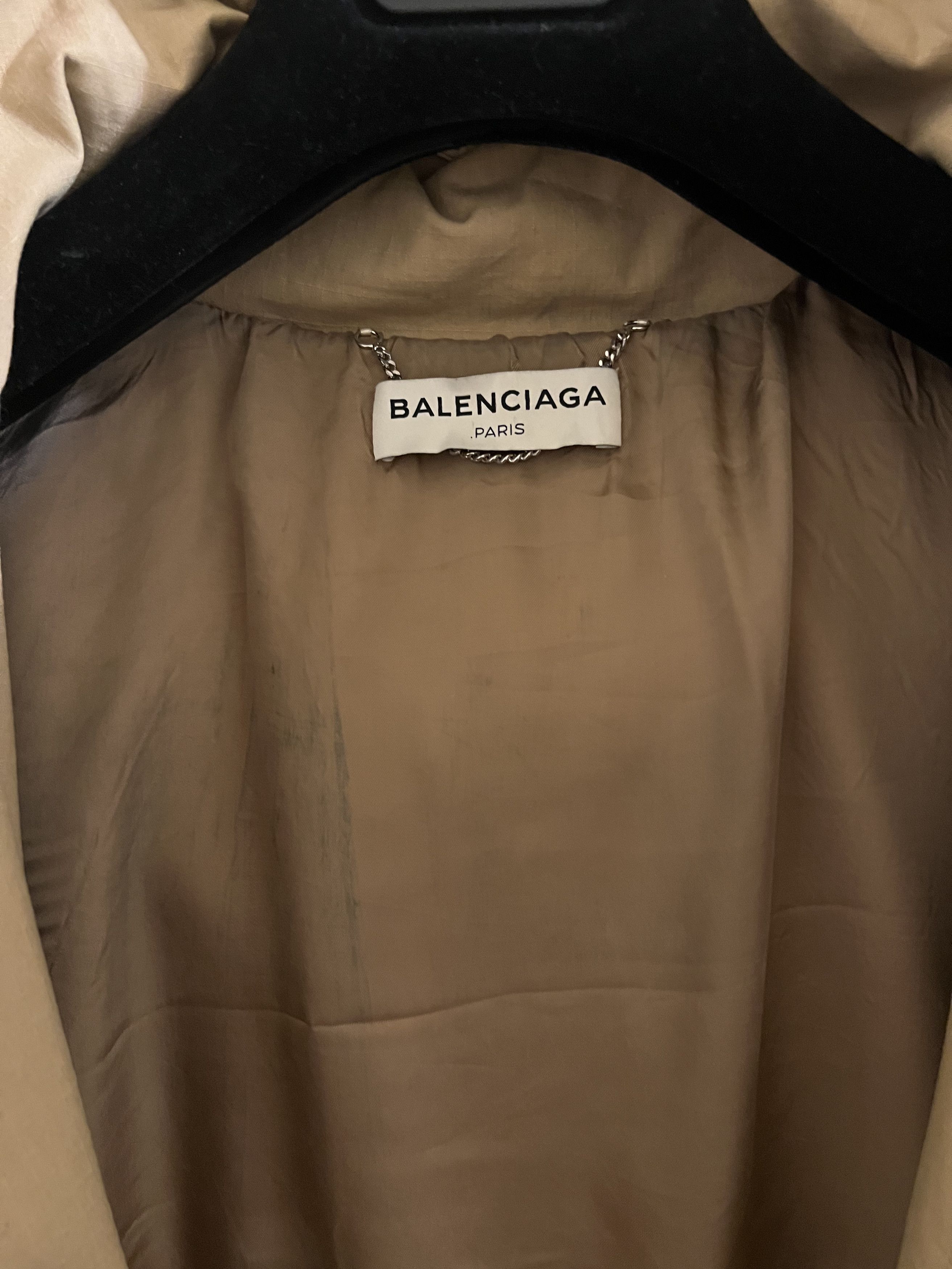 Balenciaga RARE Beige Ripstop Swing Parka Sample Size US L / EU 52-54 / 3 - 7 Thumbnail