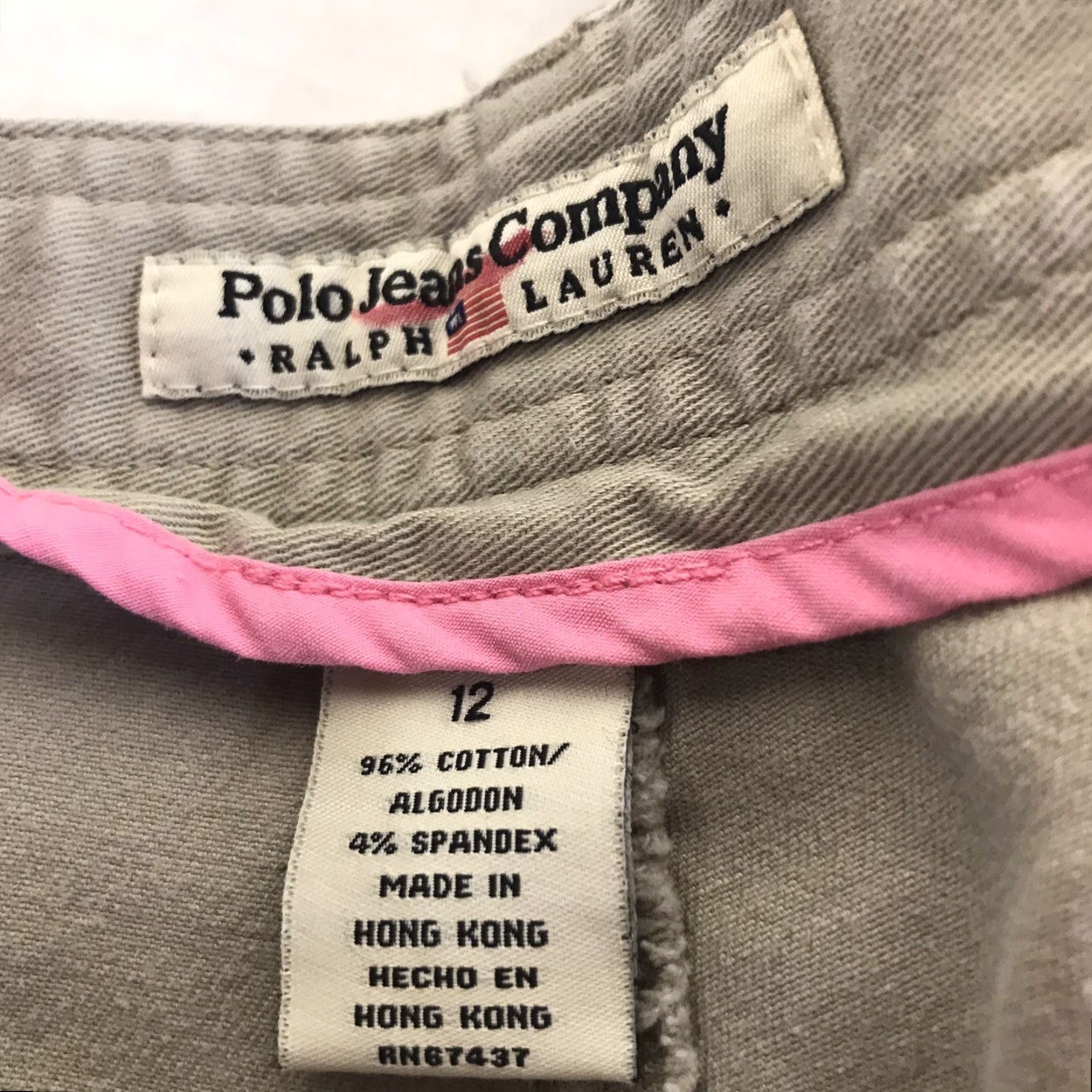 Polo Ralph Lauren VINTAGE Polo Jeans Co Ralph Lauren Women's Khaki Pants Size 12 Casual Workwear Straight Fit Lightweight Beige Size 34" / US 12 / IT 48 - 5 Thumbnail