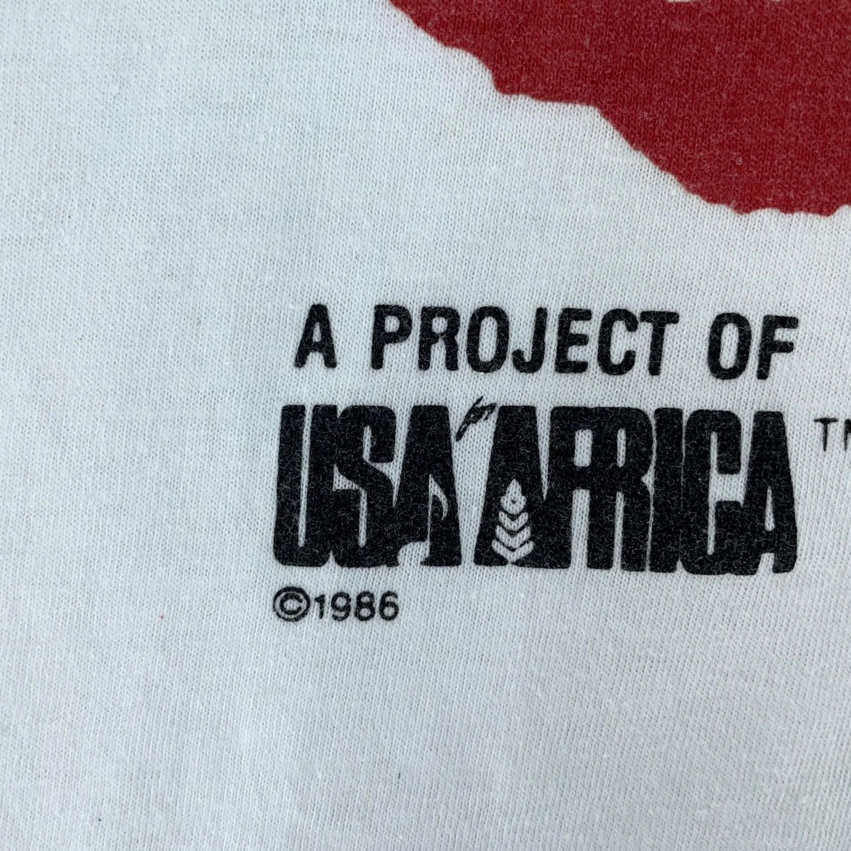 Vintage VINTAGE Hands Across America Shirt Mens XS USA 80s Graphic Print Limited Edition 1986 White Short Sleeve Crew Neck Cotton Polyester Football? Size US XS / EU 42 / 0 - 3 Thumbnail
