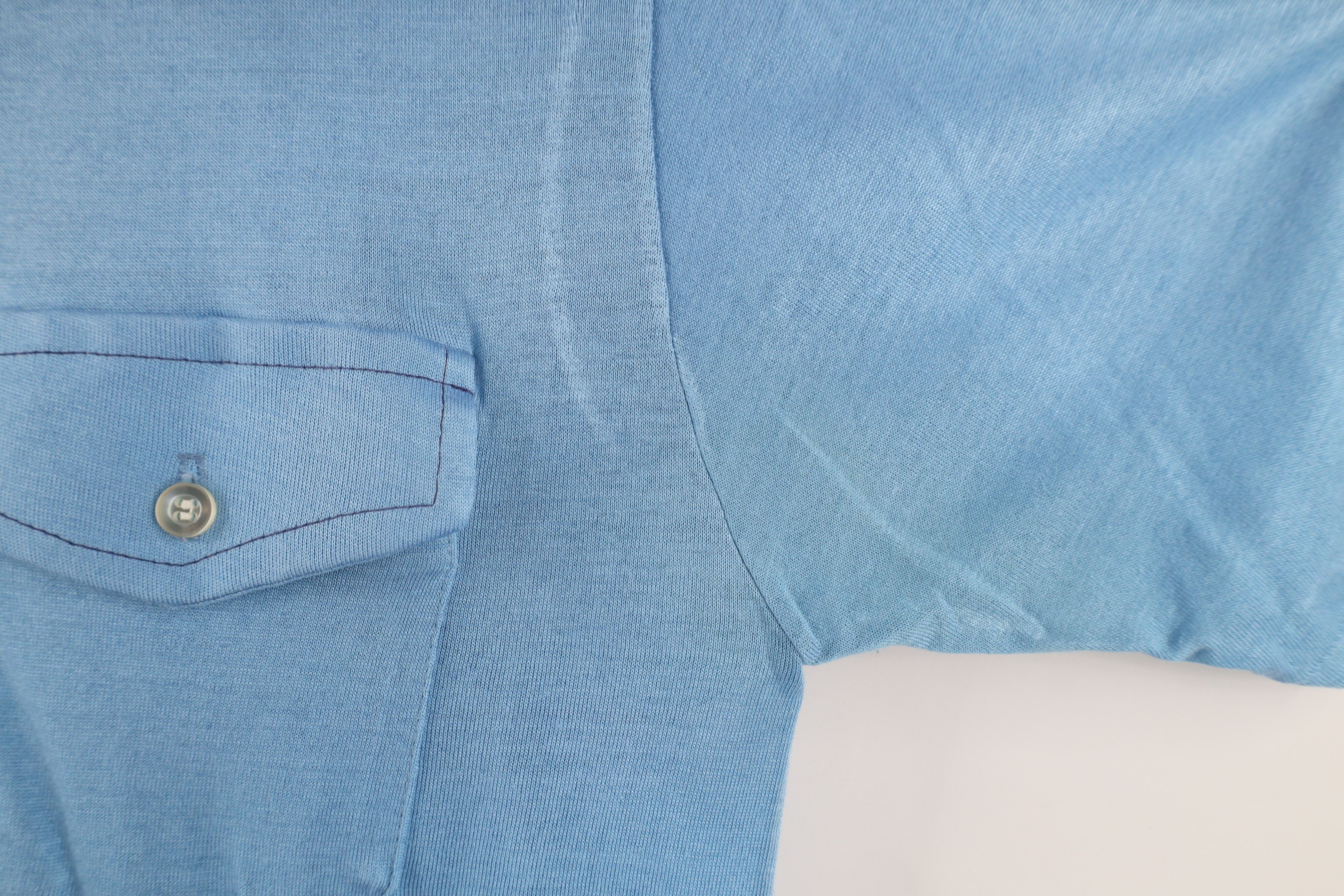 Vintage Vintage 60s 70s Streetwear Polo Shirt Carolina Blue USA Size US M / EU 48-50 / 2 - 7 Thumbnail