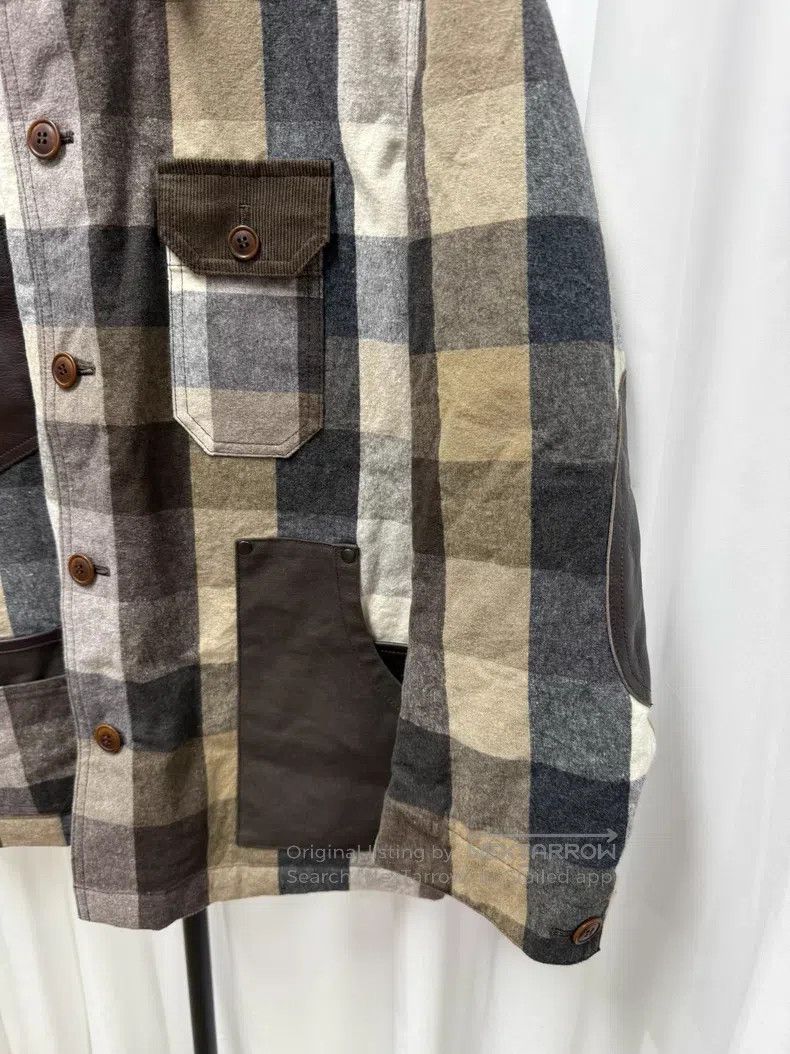 Junya Watanabe Junya Watanabe Plaid Patchwork Cotton Jacket with Corduroy Size US XS / EU 42 / 0 - 2 Thumbnail