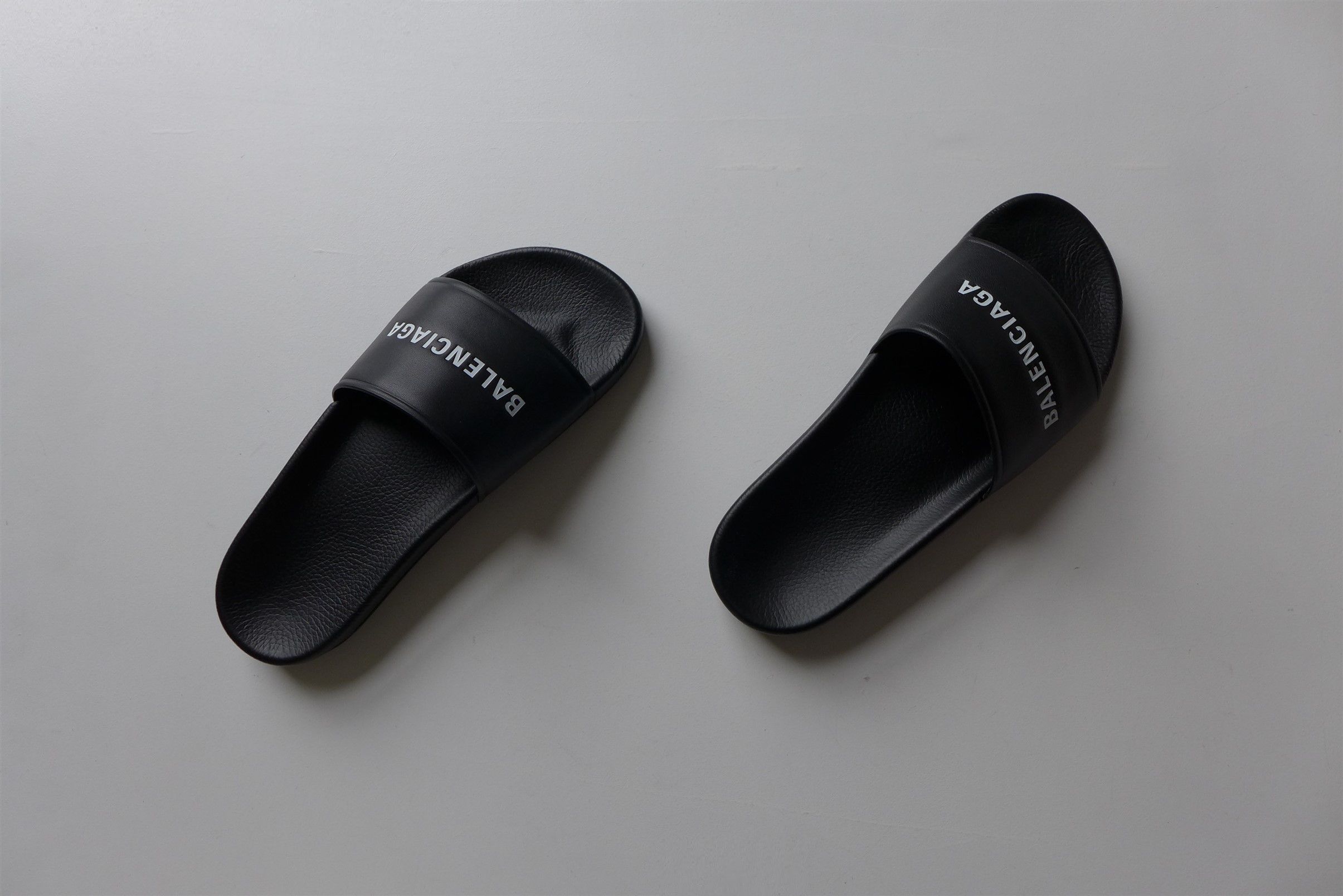 Balenciaga Balenciaga Black Logo Slides Sandals Size US 8 / EU 41 - 3 Thumbnail