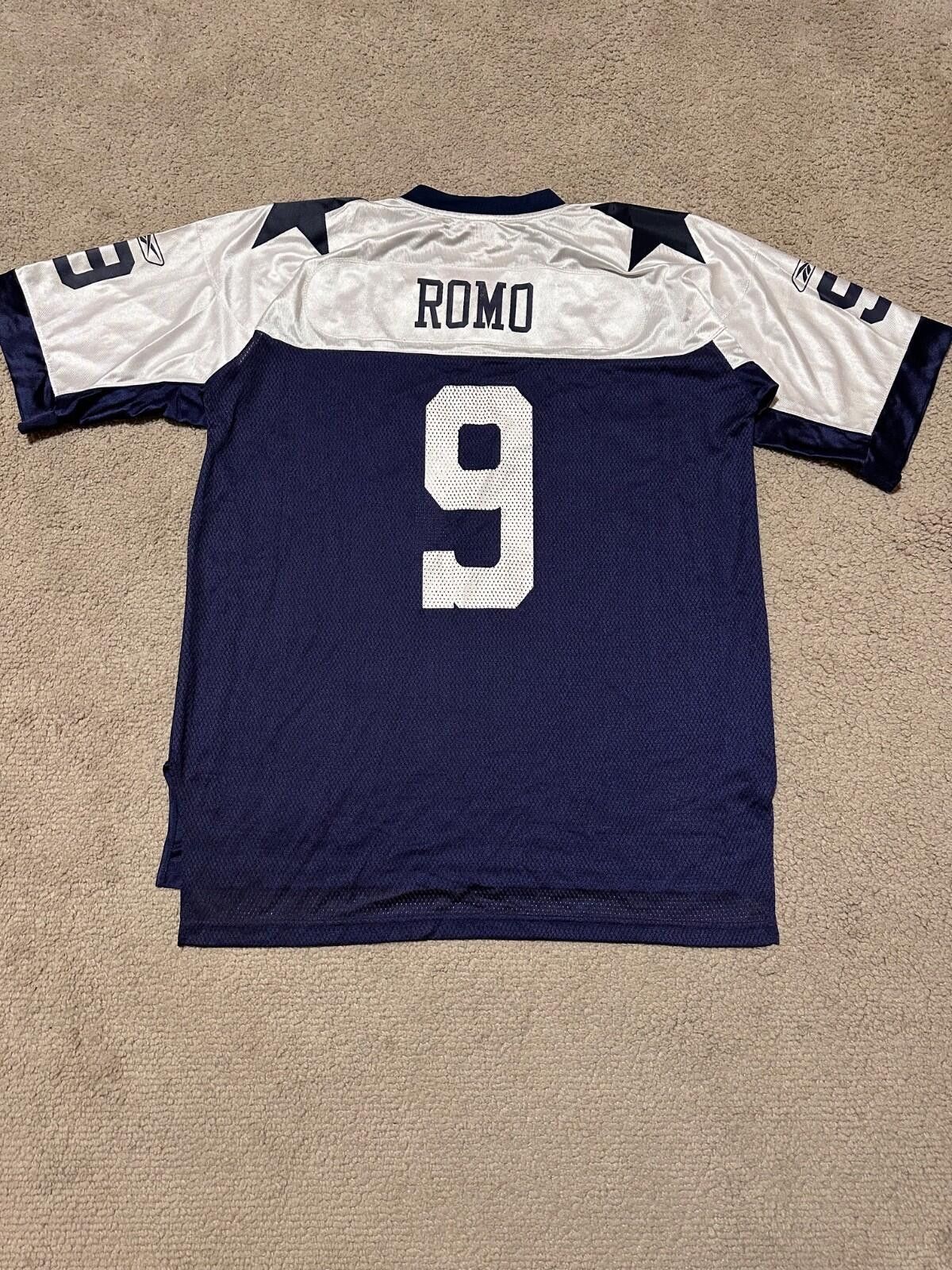 Reebok NFL GRIDIRON Throwbacks Sz XL #9 ROMO DALLAS COWBOYS JERSEY Size US XL / EU 56 / 4 - 6 Thumbnail