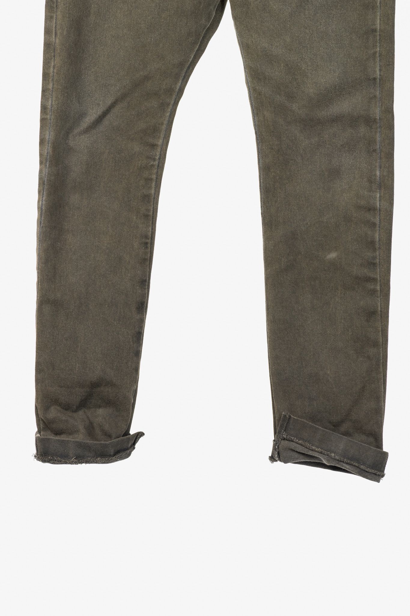 10sei0otto 10sei0otto Green Cotton Staggered-Hem Slim Jeans Size US 31 - 5 Thumbnail