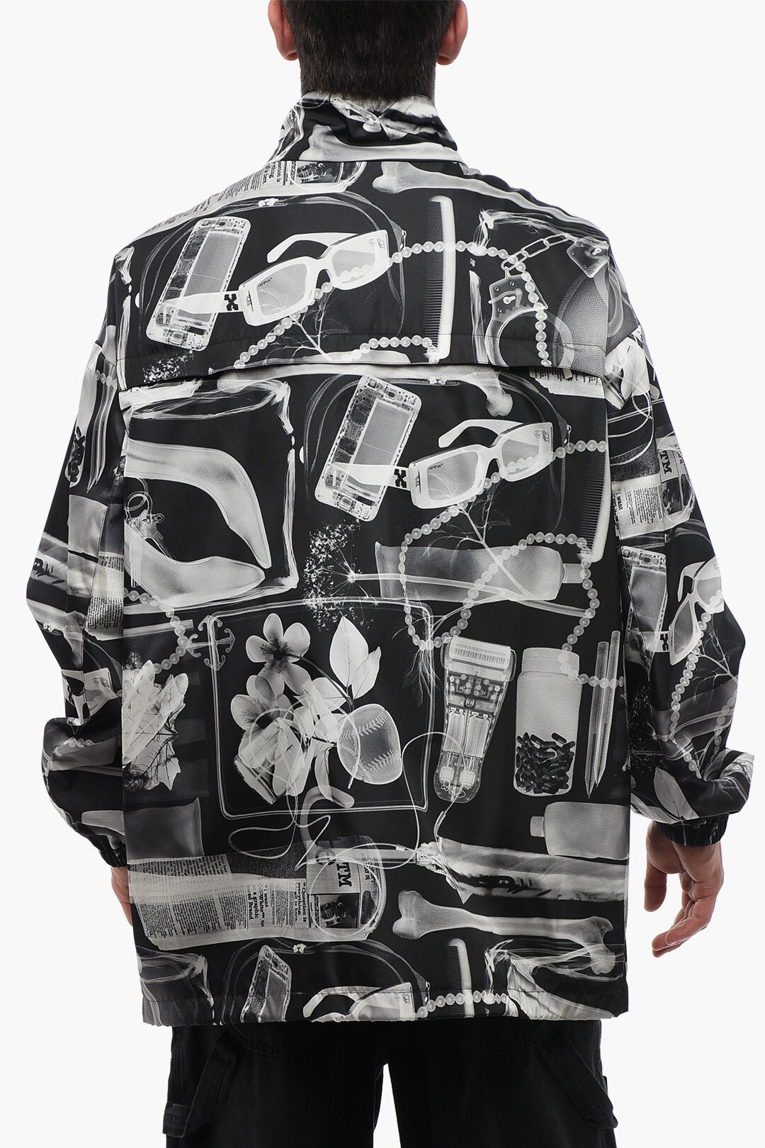 Off-White og1mm1025 Nylon Xray Windbreaker Jacket in Black Size US L / EU 52-54 / 3 - 2 Thumbnail