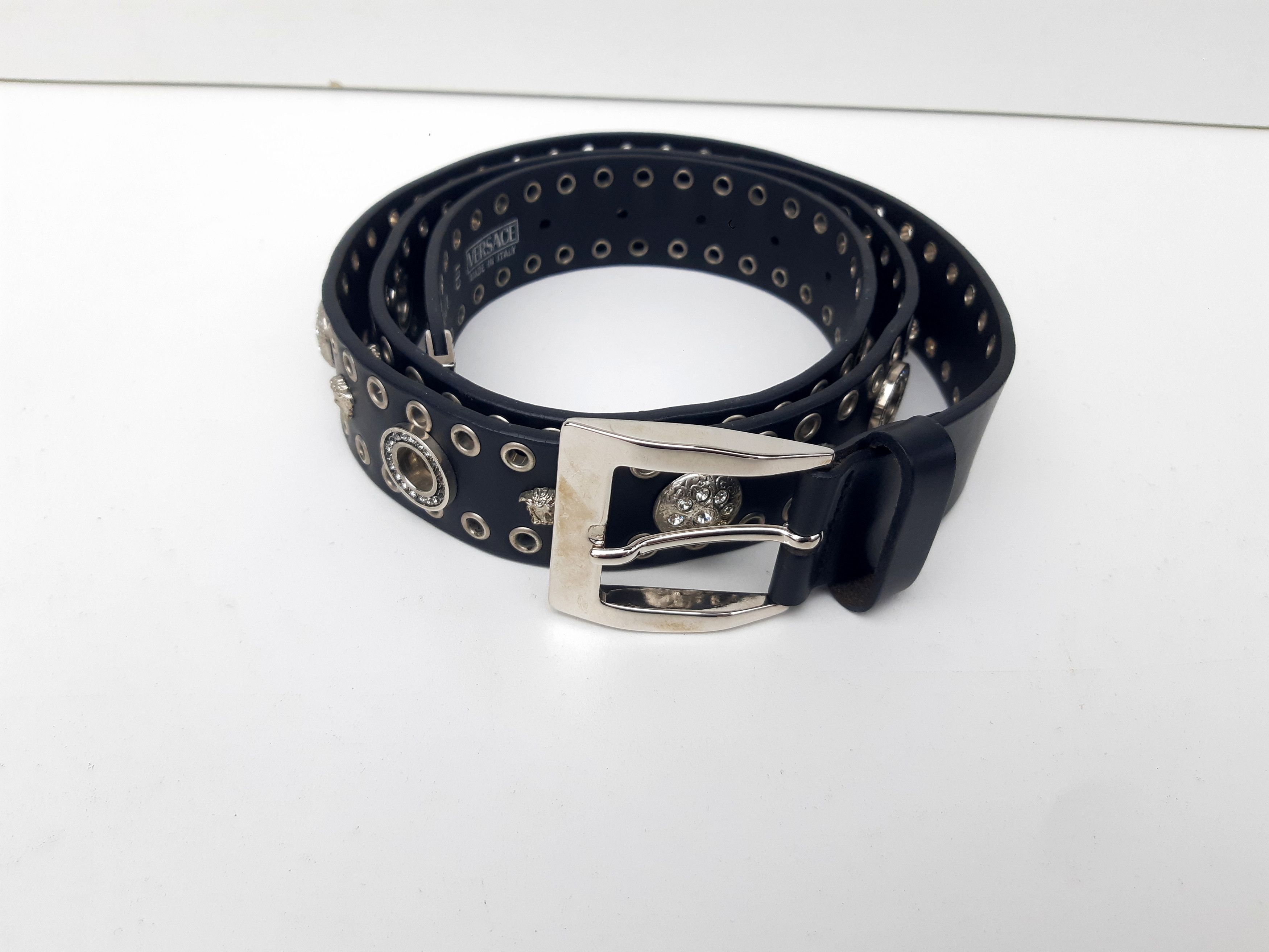 Versace Vintage VERSACE Italy 105/42 Men Belt Black Leather NEW Size 42 - 4 Thumbnail