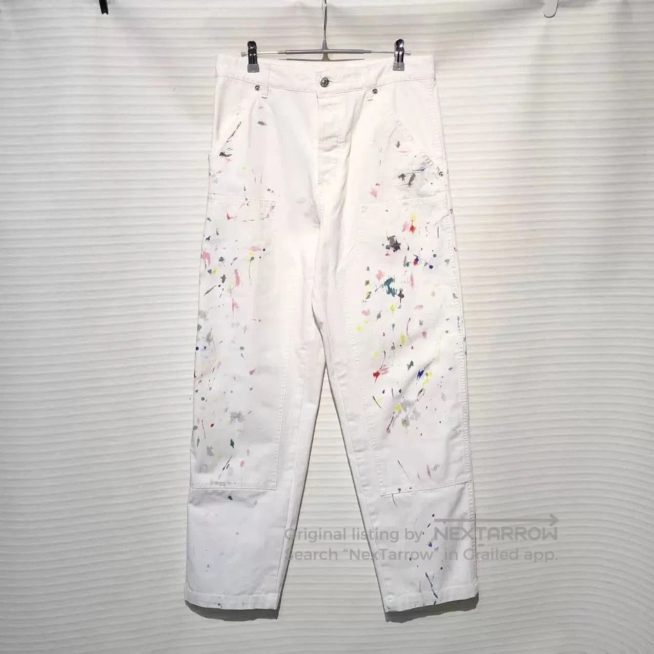 Dior DIOR Men's White Painting Print Slim Jeans. Size US 28 / EU 44 - 1 Thumbnail