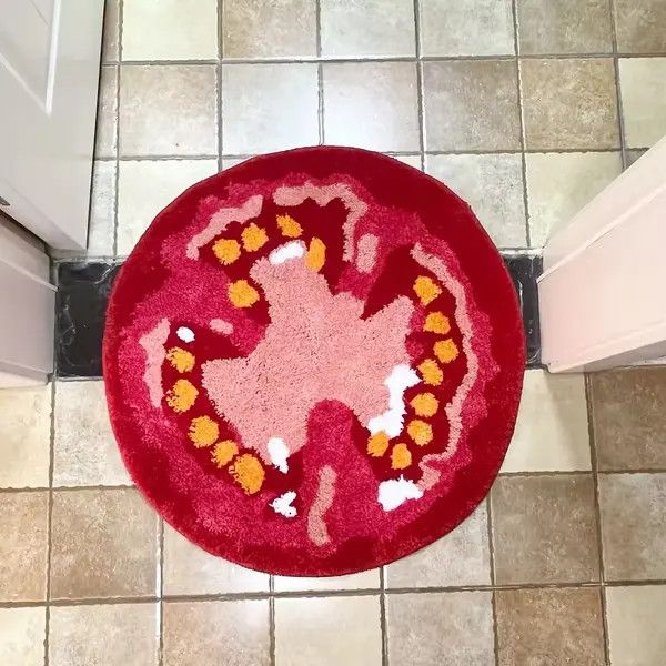 Other Horiuchi x Fumie Tomato Fruit Tufted Rug Size ONE SIZE - 6 Thumbnail
