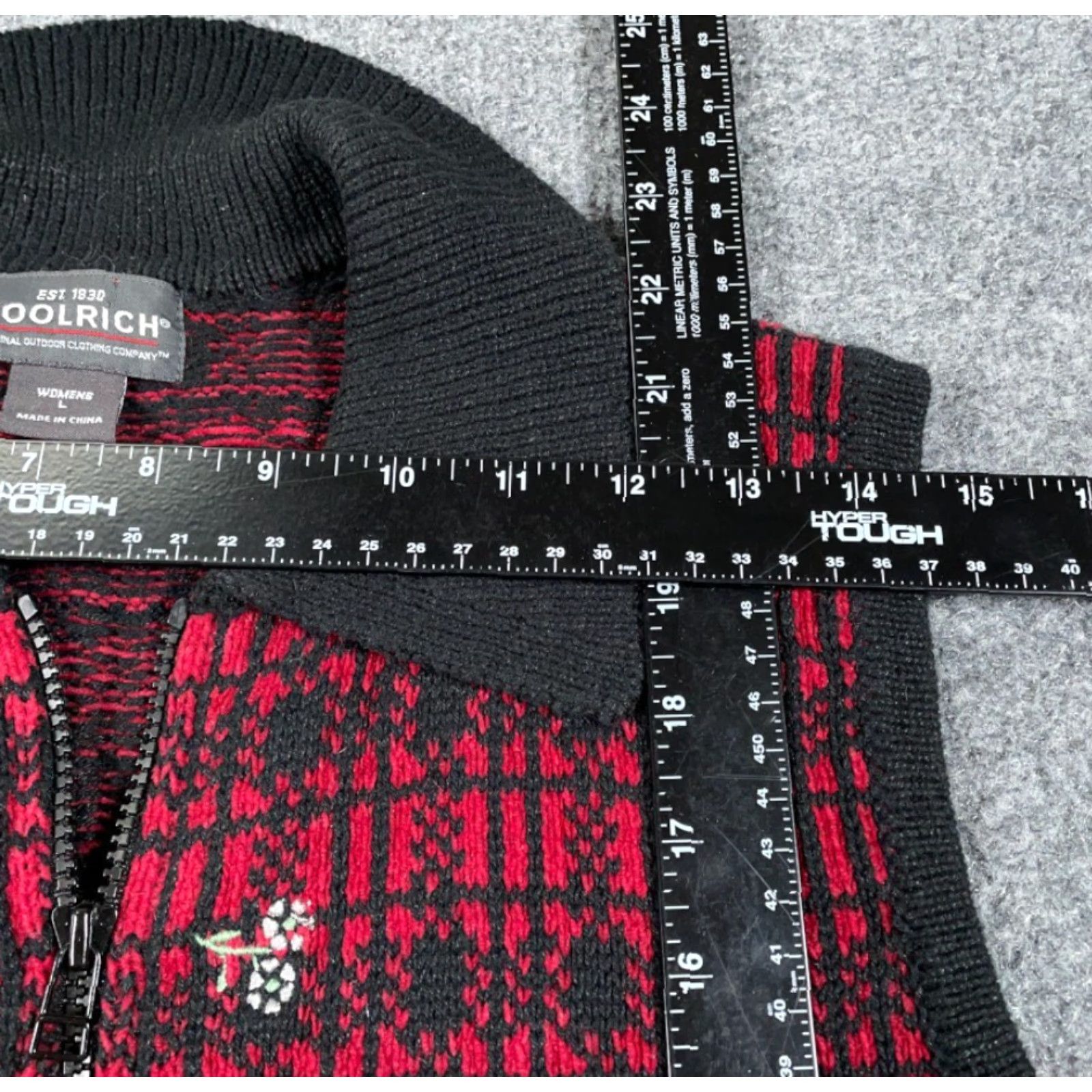 Vintage Woolrich Lightweight Sweater Vest Women's Large Red Black Plaid 90s Retro Size L / US 10 / IT 46 - 5 Thumbnail