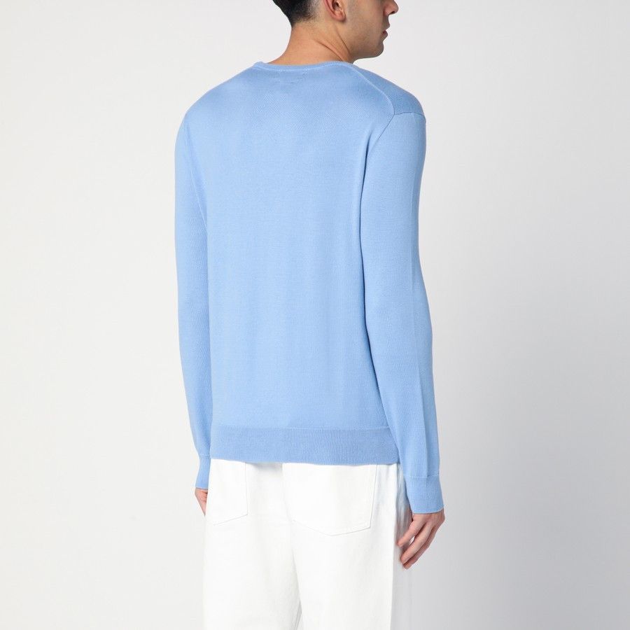 Polo Ralph Lauren o1s22i1n0125 Crewneck Cotton Sweater in Light Blue Size US M / EU 48-50 / 2 - 3 Thumbnail