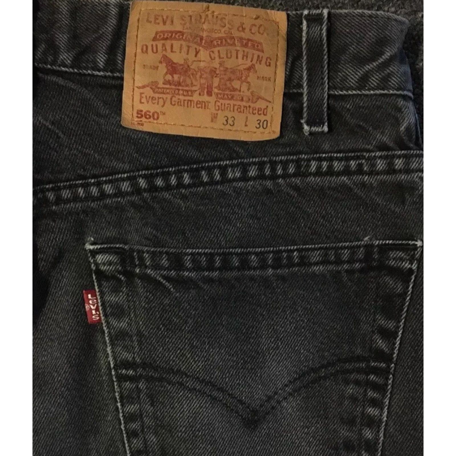 Levi's VINTAGE Levis Jeans 560 33 Baggy Grunge Silvertab Butter Big Boy 90s Y2k Size US 33 - 3 Thumbnail