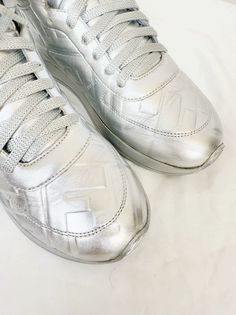 Fendi Fendi Silver High Top Sneakers Size 36 Size US 6 / IT 36 - 2 Thumbnail
