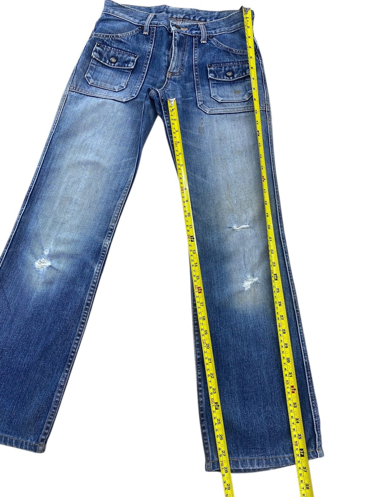 Lee Lee Riders Faded Wash Style Boot Cut Jeans Size US 27 - 8 Thumbnail