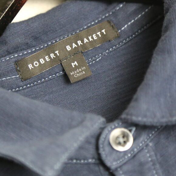 Robert Barakett Robert Barakett Dunlevy Cotton Polo Navy Blue Collared Shirt Size US M / EU 48-50 / 2 - 3 Thumbnail