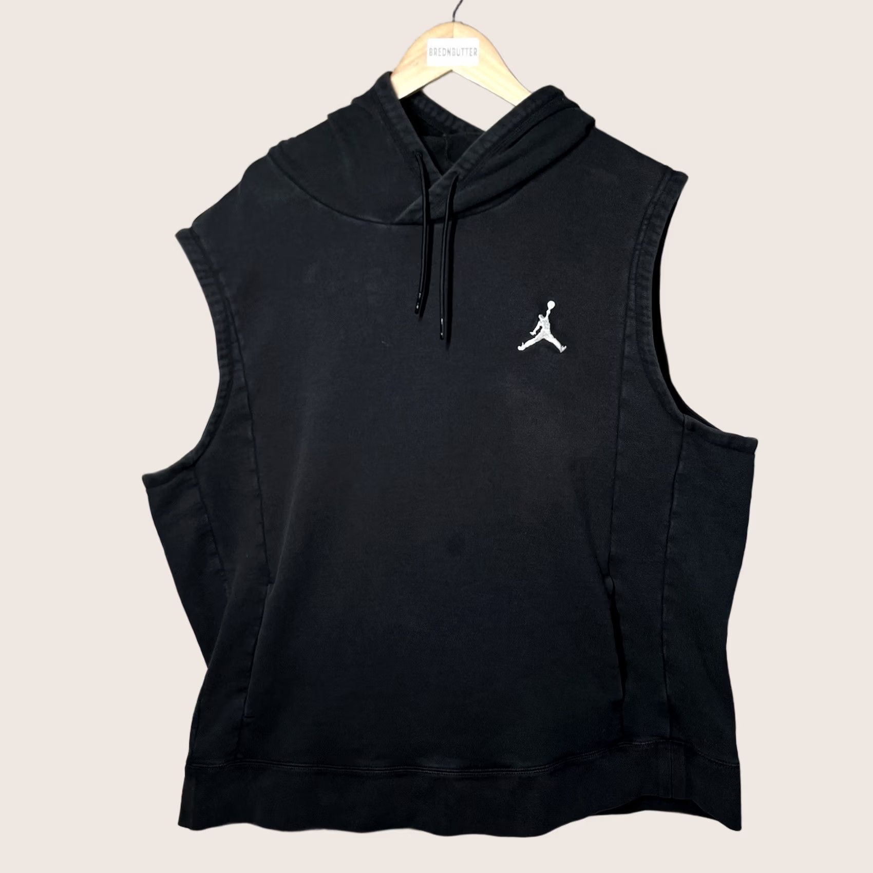 Jordan Brand Air Jordan Hoodie Men 3XL Black Sleeveless Jumpman Basketball Training Y2K VTG Hoodie Velcro? Size US XXL / EU 58 / 5 - 1 Thumbnail