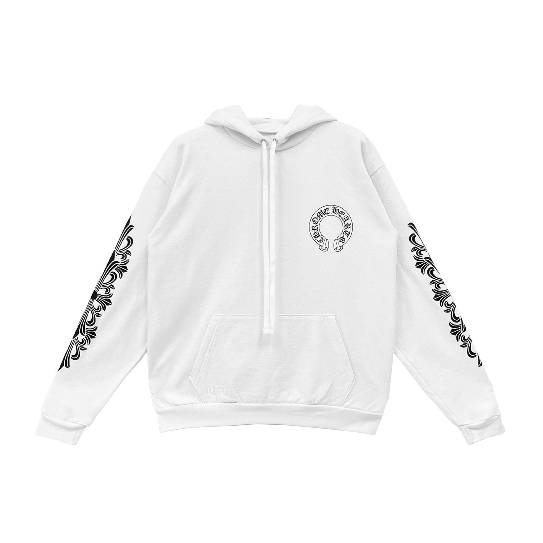 Chrome Hearts Chrome Hearts White Classic Horseshoe Logo Hoodie Size US L / EU 52-54 / 3 - 1 Thumbnail