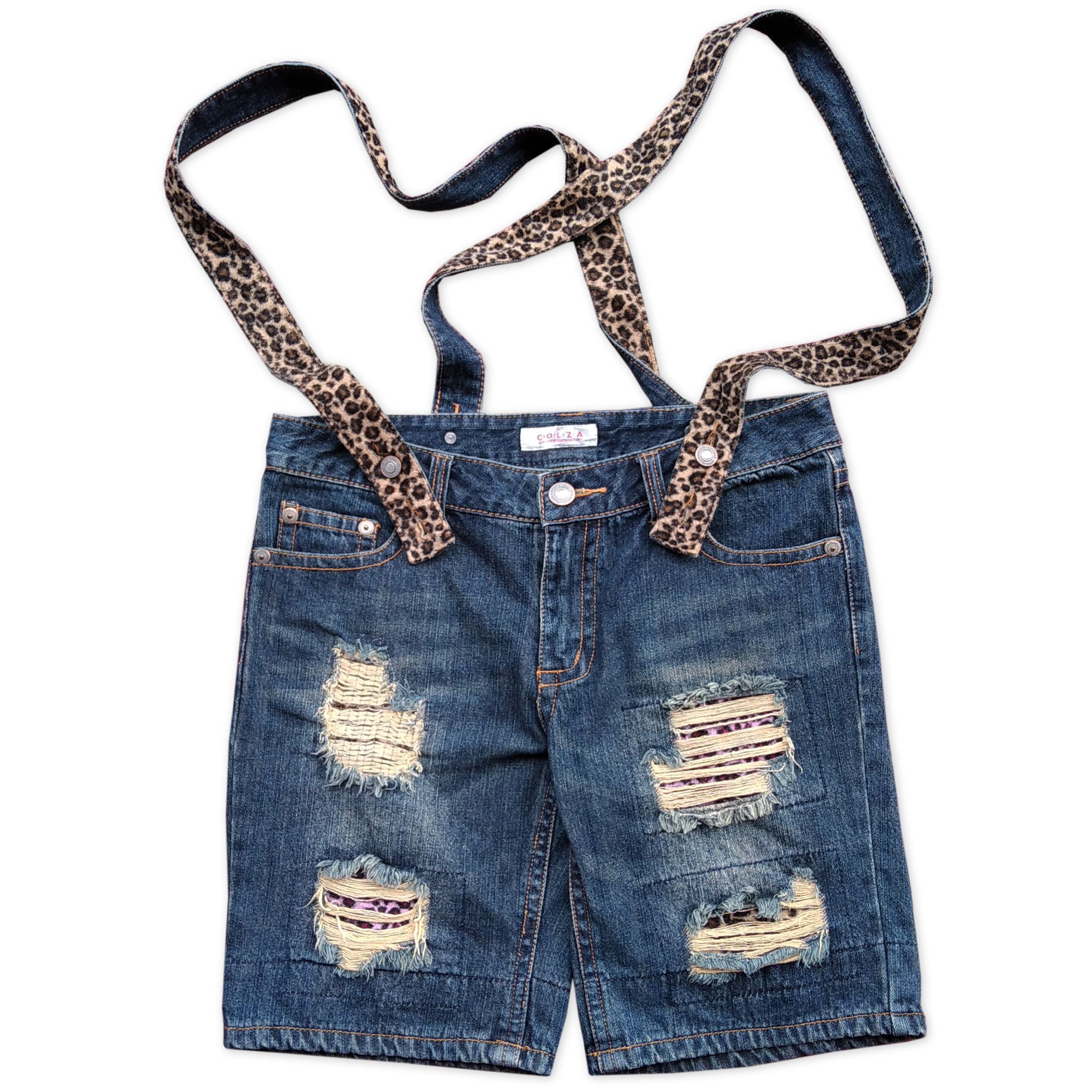 Hysteric Glamour Vintage y2k COLZA Ripped Leopard Denim Short Size US 30 / EU 46 - 1 Thumbnail