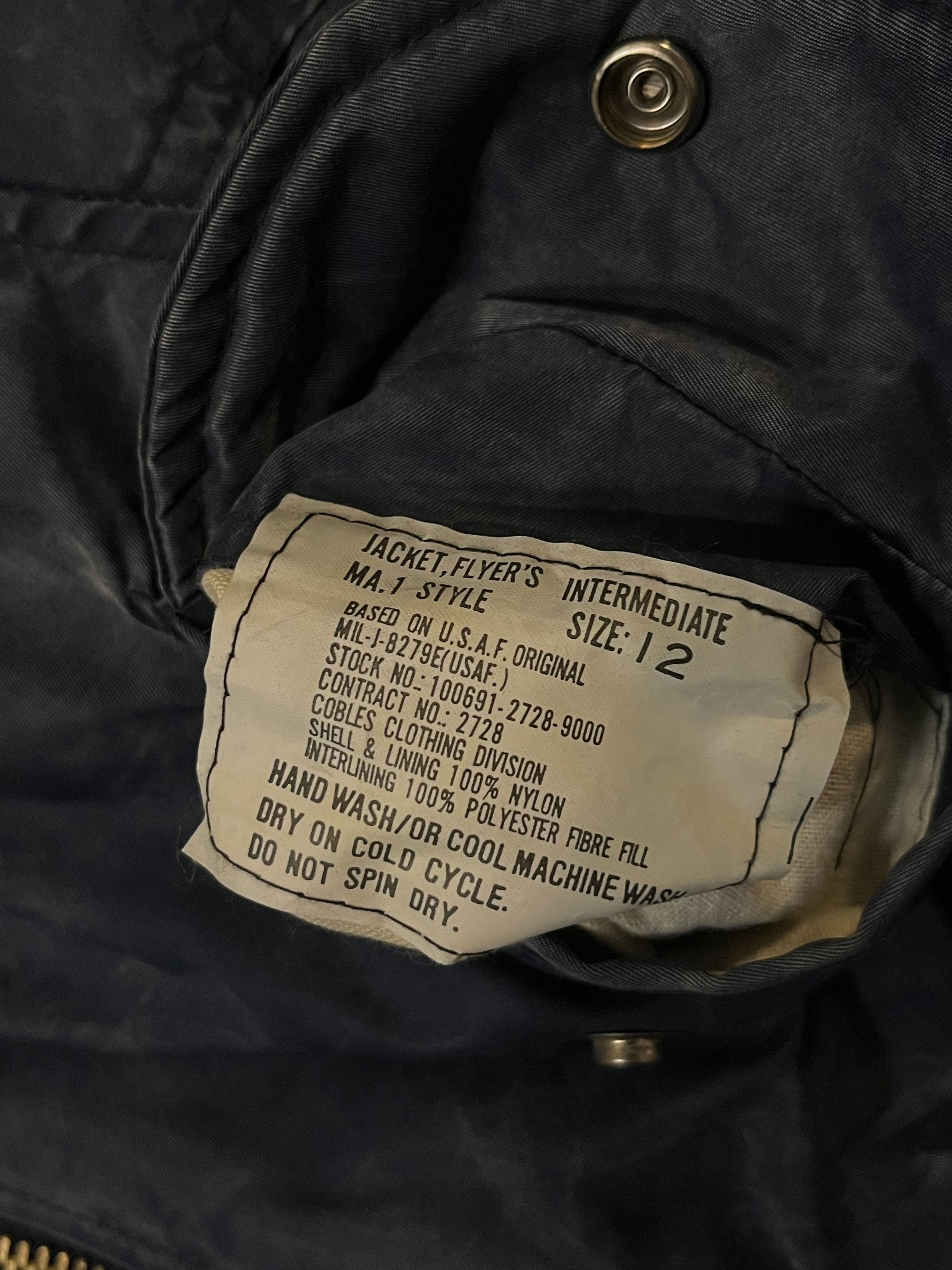 Vintage 90s Reversible MA-1 USA Bomber Flyer Jacket Military Size US XS / EU 42 / 0 - 11 Thumbnail