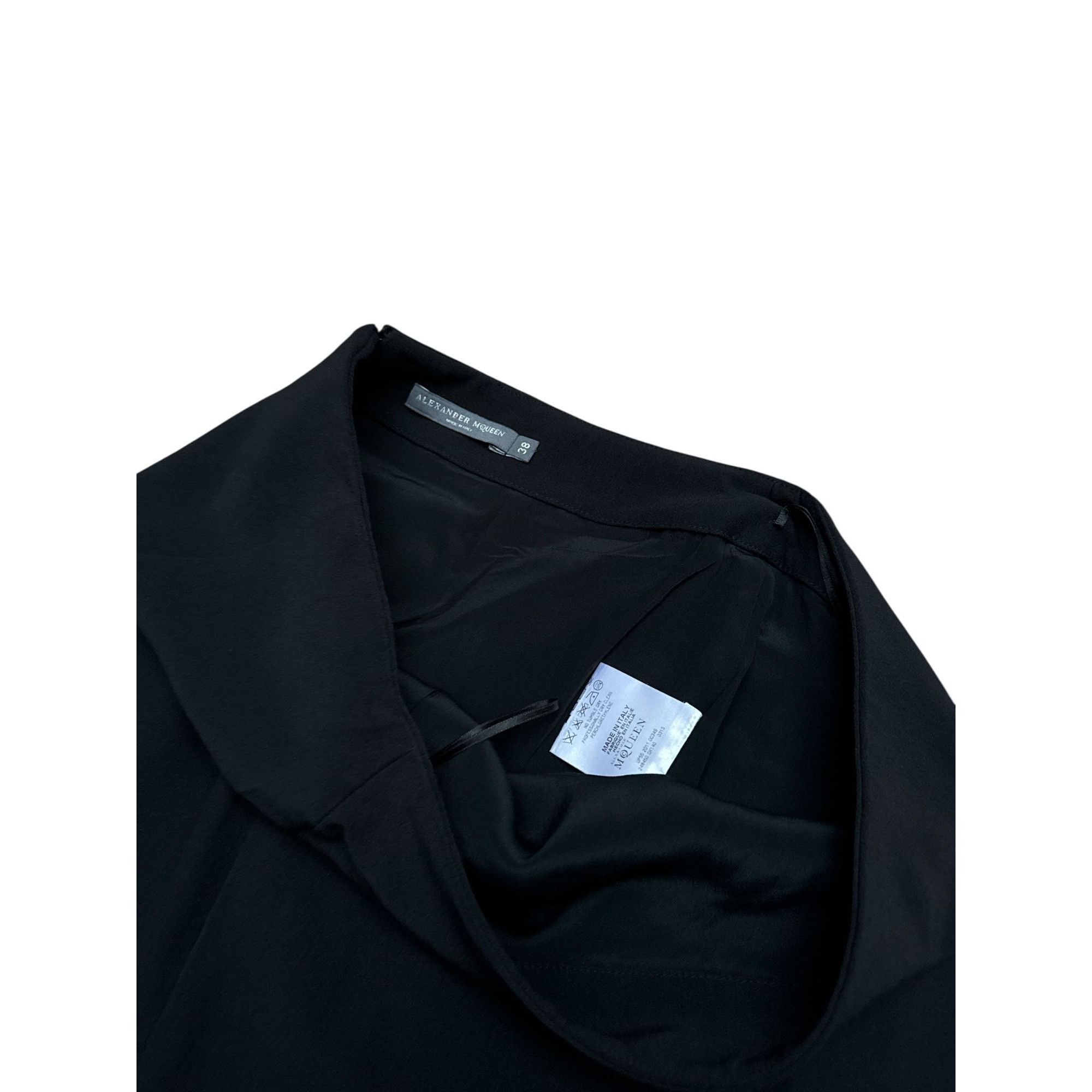 Alexander McQueen 2011 Black Acetate Viscose Skirt Size 27" / US 4 / IT 40 - 2 Thumbnail