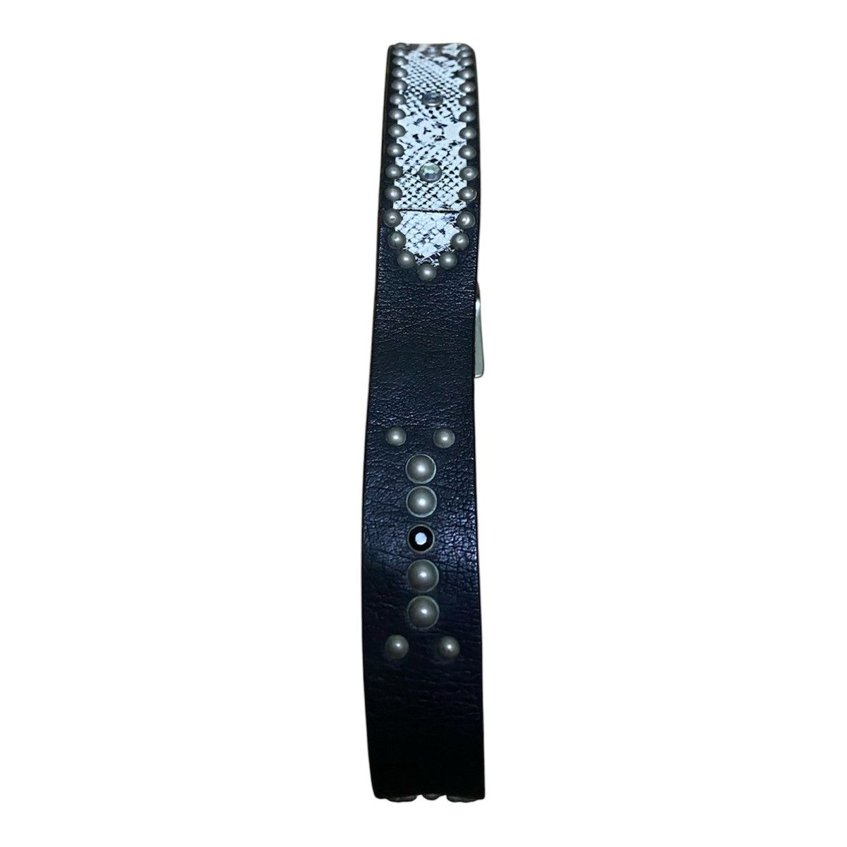 Japanese Brand Handmade Japanese Snakeskin Leather Studded Belt Size ONE SIZE - 5 Thumbnail