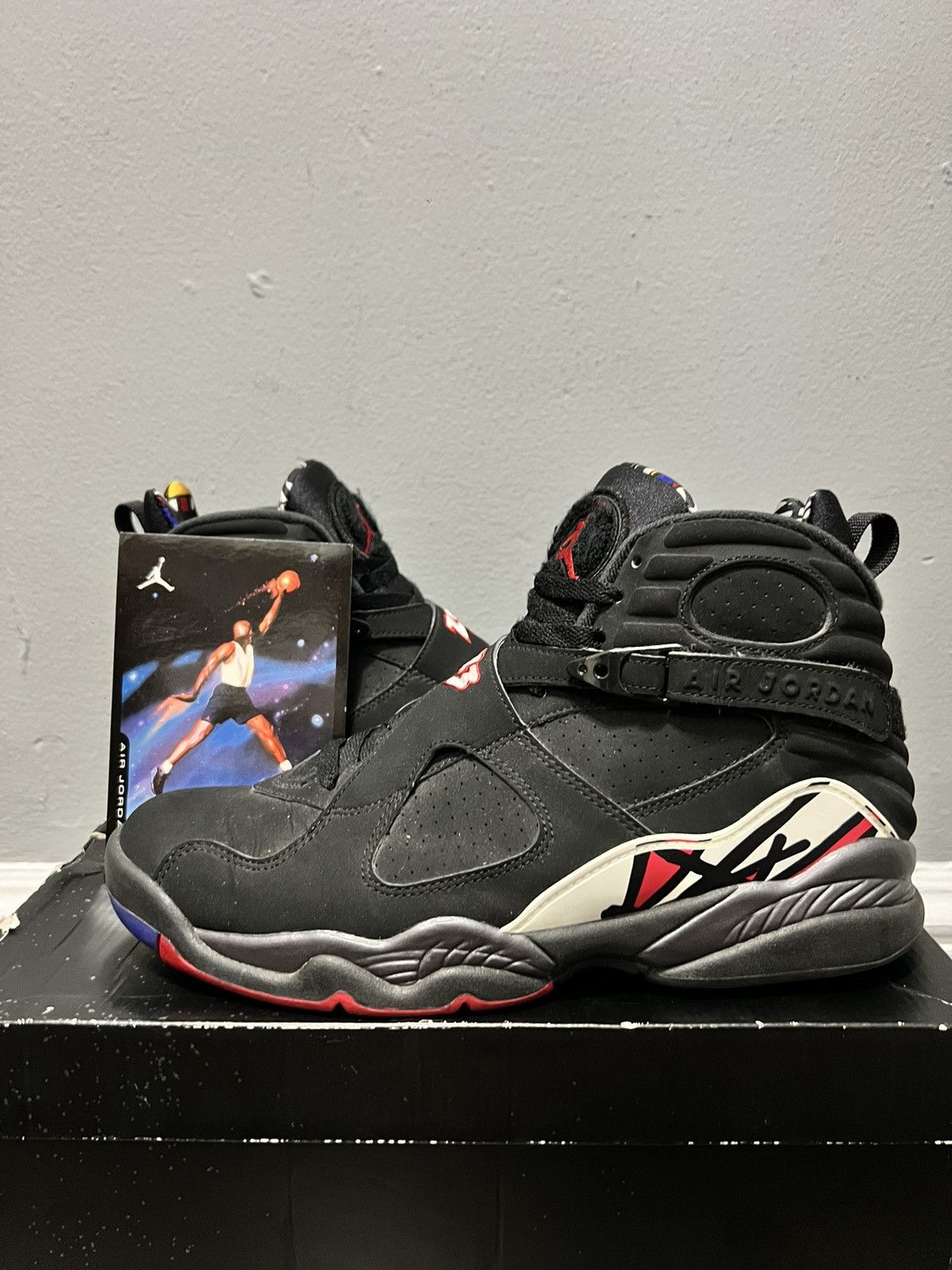 Pre-owned Jordan Nike Jordan 8 Playoff 2013 Shoes In Black