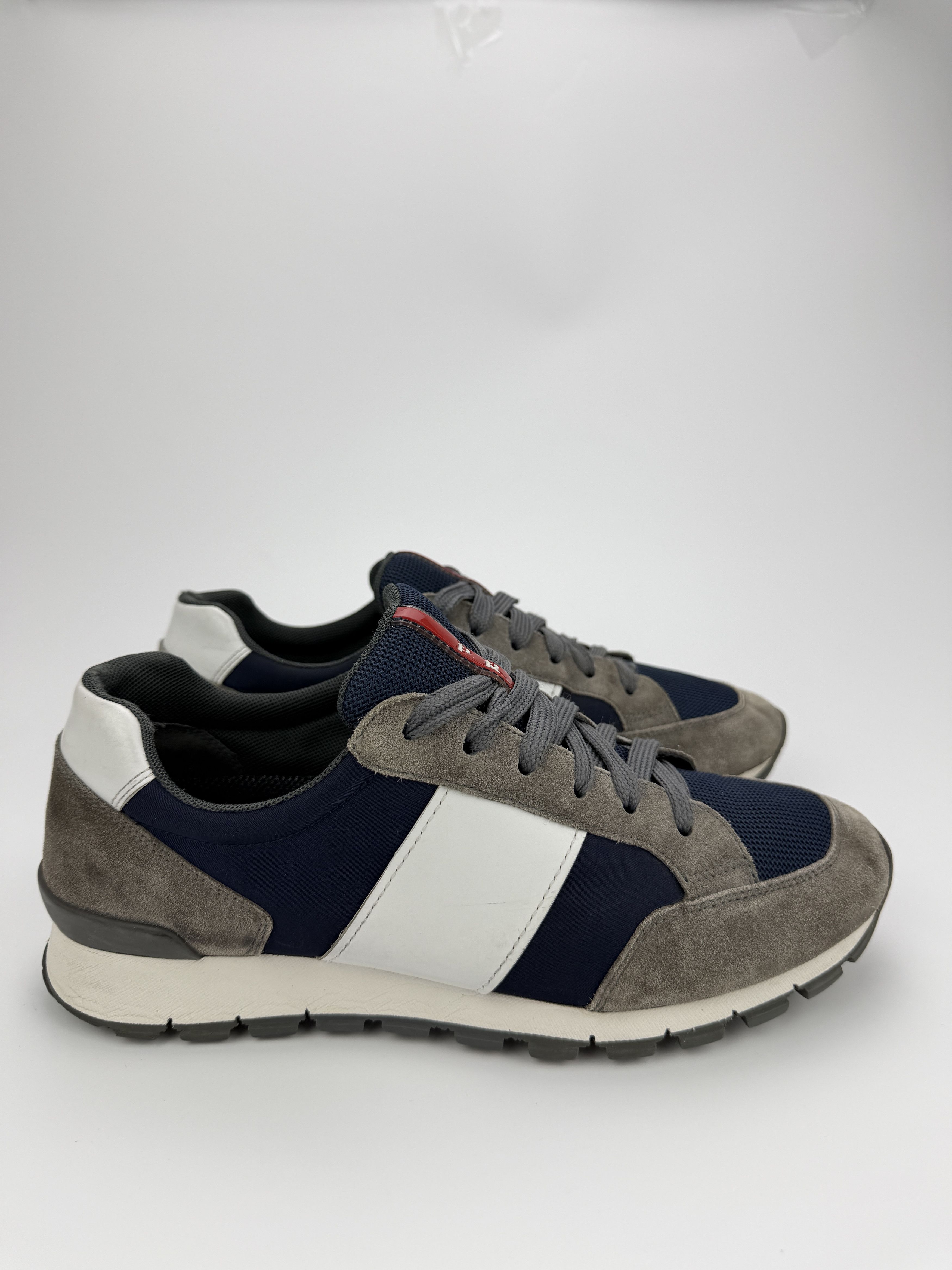 Prada Prada Matchrace Gray Suede Low Top Sneakers Shoes Size US 7.5 / EU 40-41 - 4 Thumbnail