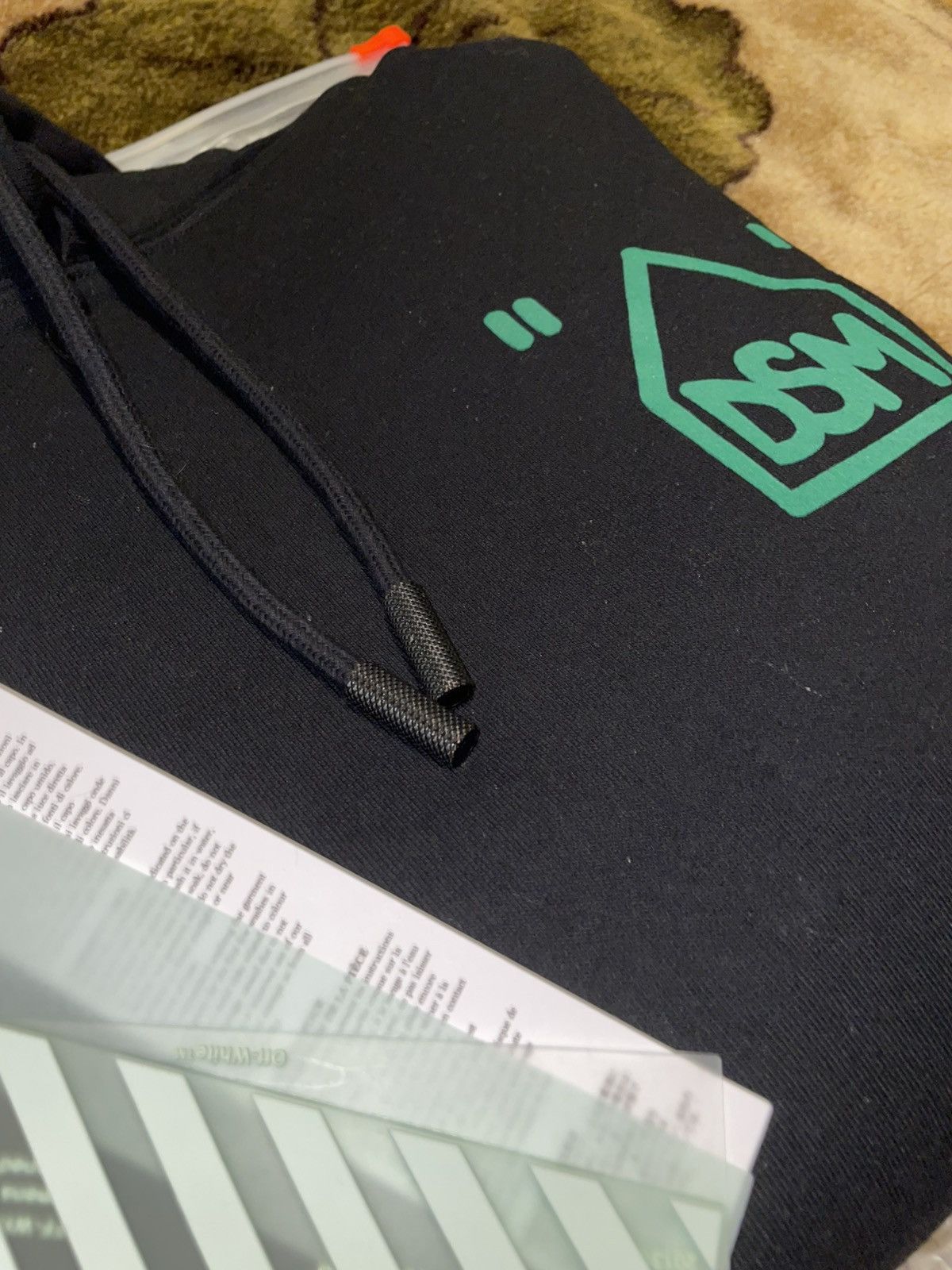 Dover Street Market × Off-White OFF-WHITE DOVER STREET MARKET HOODIE Black Green Medium New Size US M / EU 48-50 / 2 - 5 Thumbnail