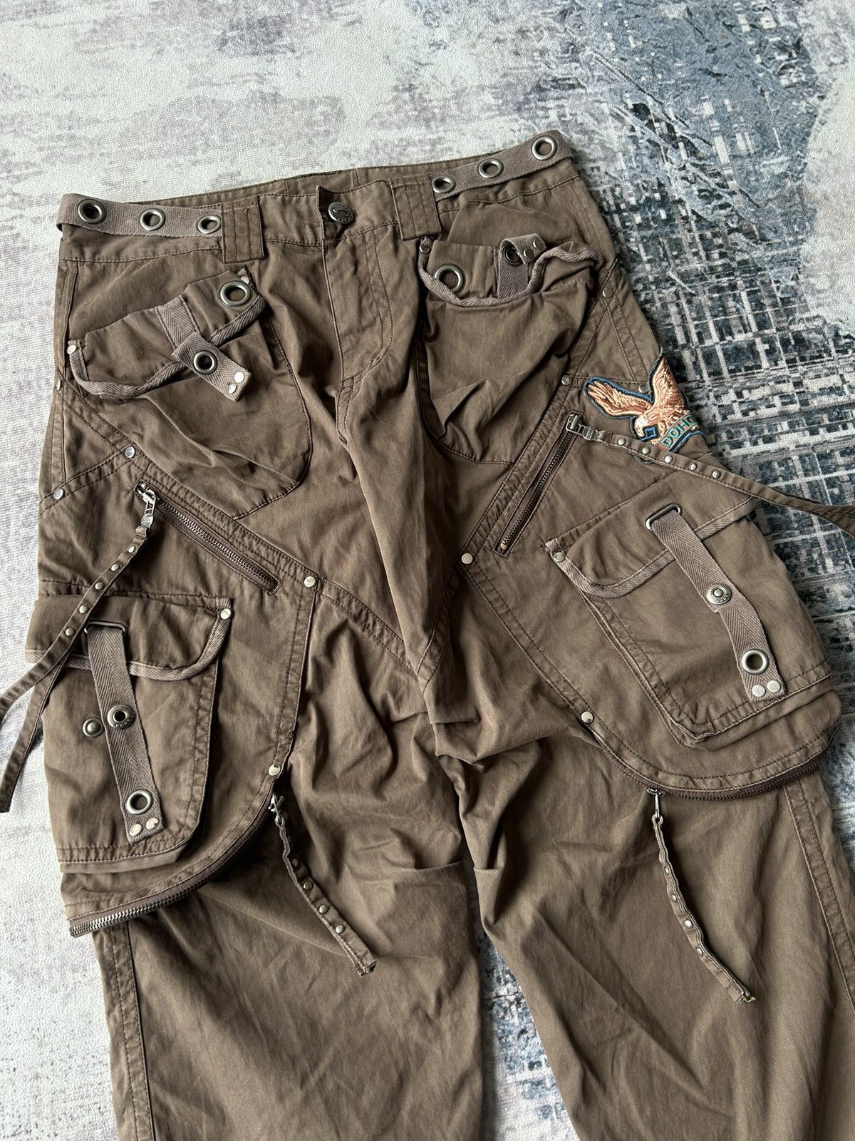 If Six Was Nine Bondage Multipocket Cargo Pants Size US 35 - 4 Thumbnail