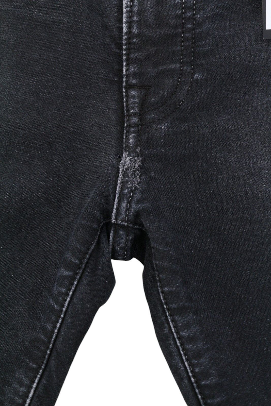 R13 X-BF 23 Black Garment Dyed Moleskin Cropped Jeans 86532 Size 23" - 11 Thumbnail