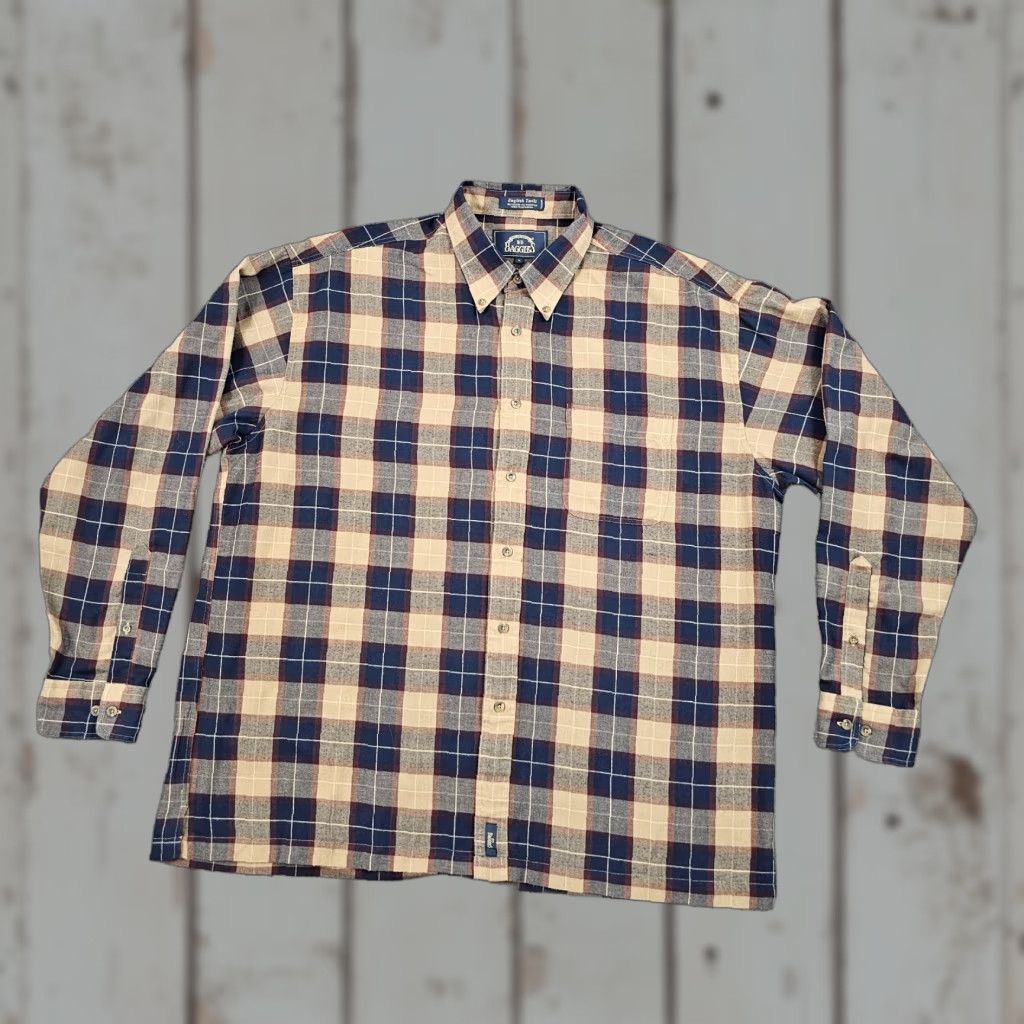 Vintage BD Baggies Shirt Mens XL Blue Plaid Twill Button-Down Pocket Breathable Casual Long Sleeve Size US XL / EU 56 / 4 - 1 Thumbnail