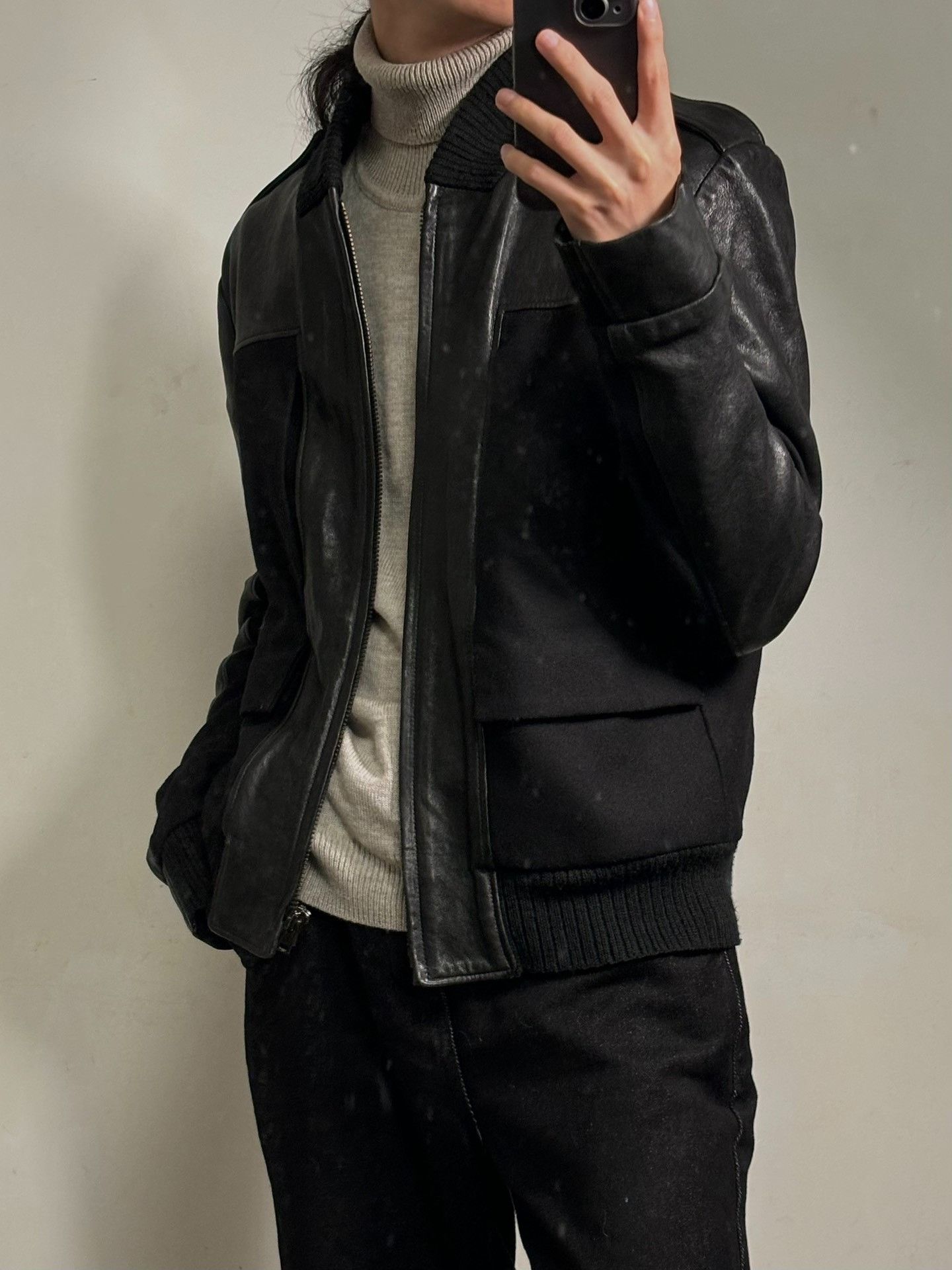 Maison Margiela Maison Margiela 3M team-term stitching leather jacket 2501- Size US M / EU 48-50 / 2 - 2 Thumbnail