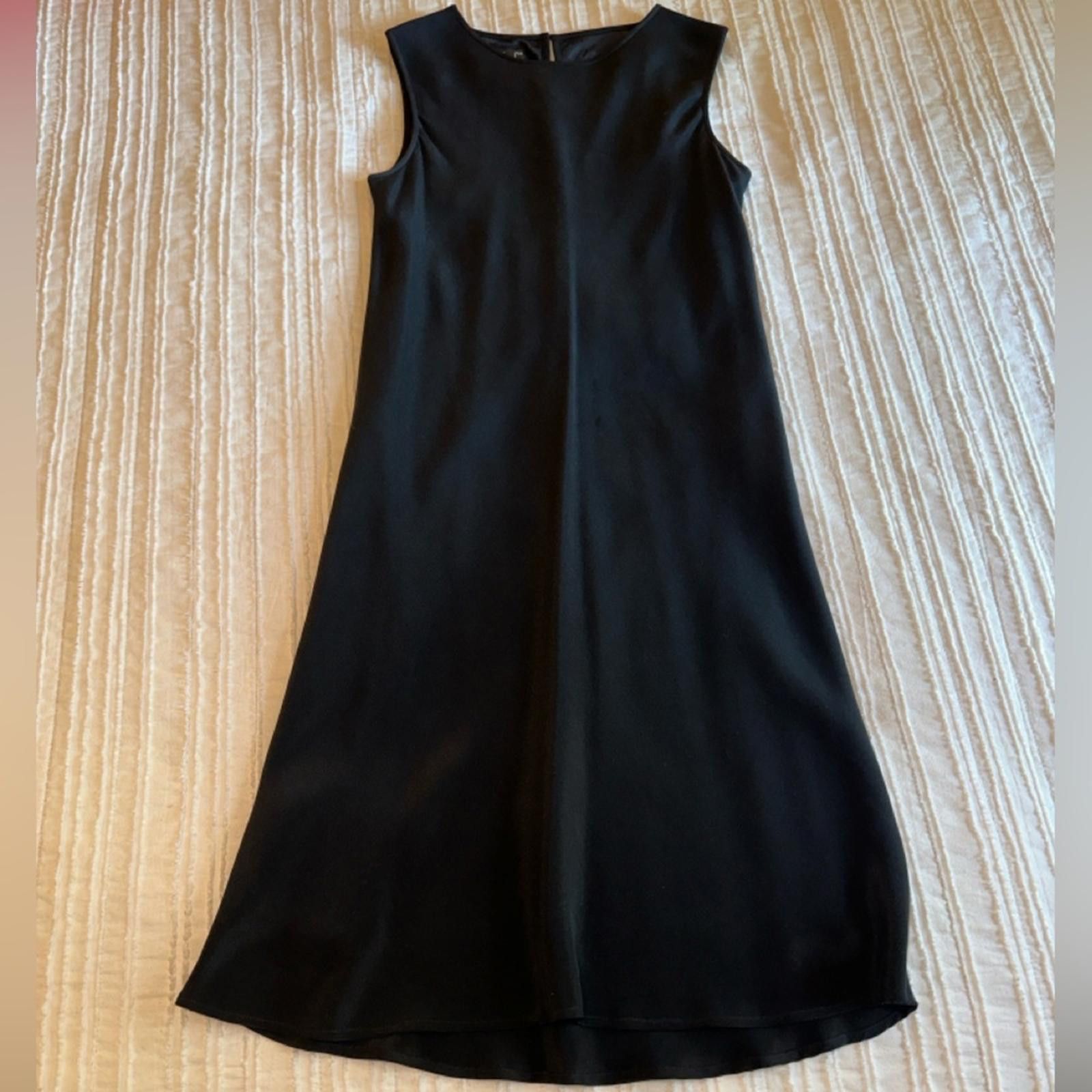 Other INC International Concepts 100% Silk Black Midi Dress luxury Size M / US 6-8 / IT 42-44 - 1 Thumbnail