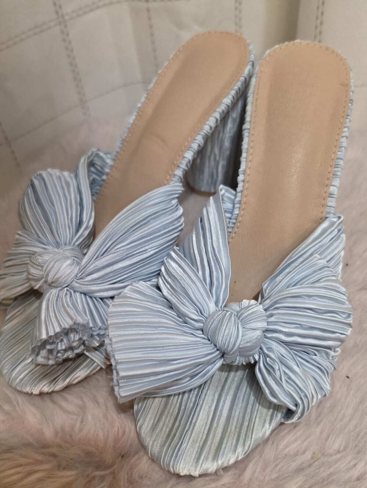 Other Blue Bow Heels Size US 7.5 / IT 37.5 - 1 Thumbnail