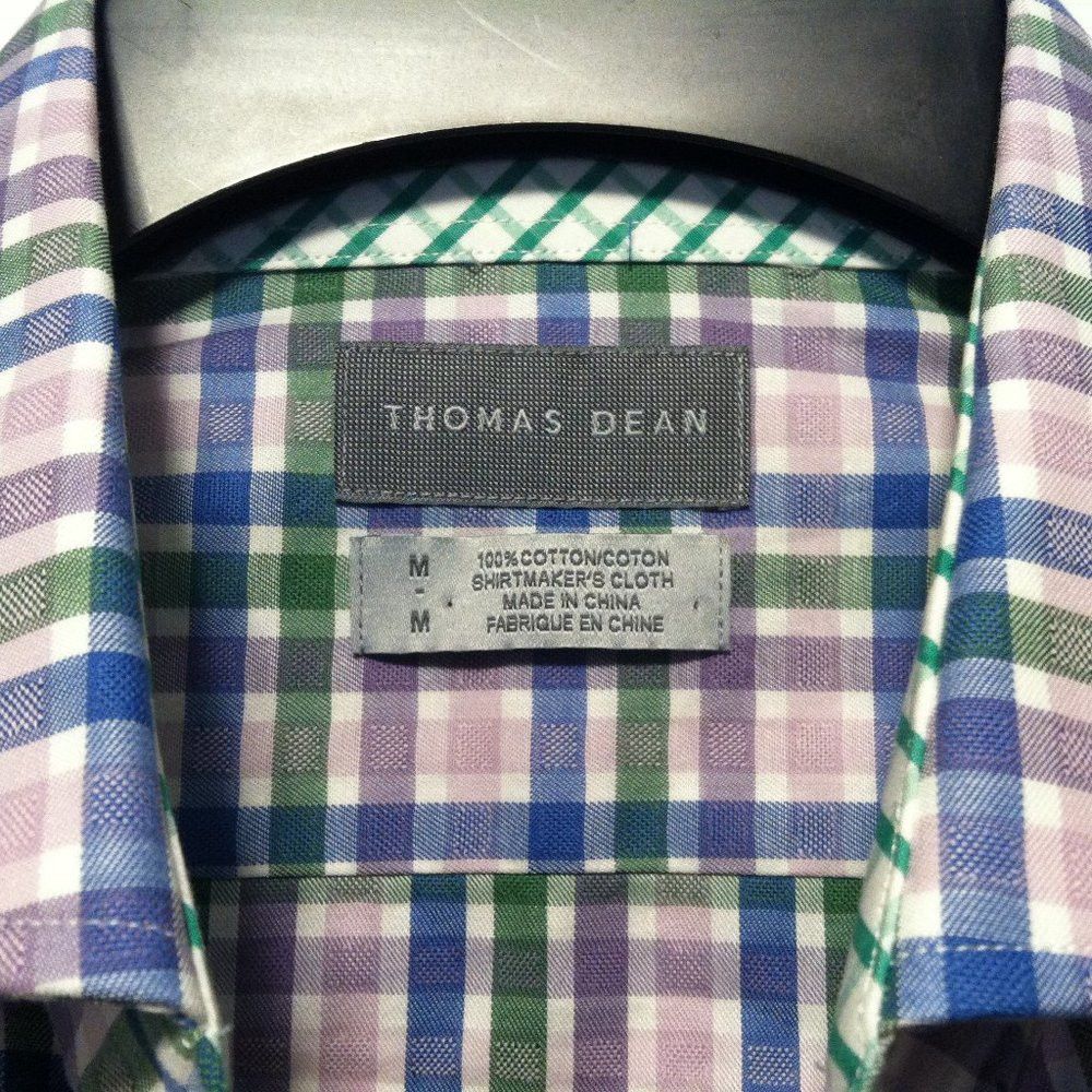 Thomas Dean THOMAS DEAN MENS NEW PLAID COTTON CASUAL SHIRT SIZE: M Size US M / EU 48-50 / 2 - 8 Thumbnail